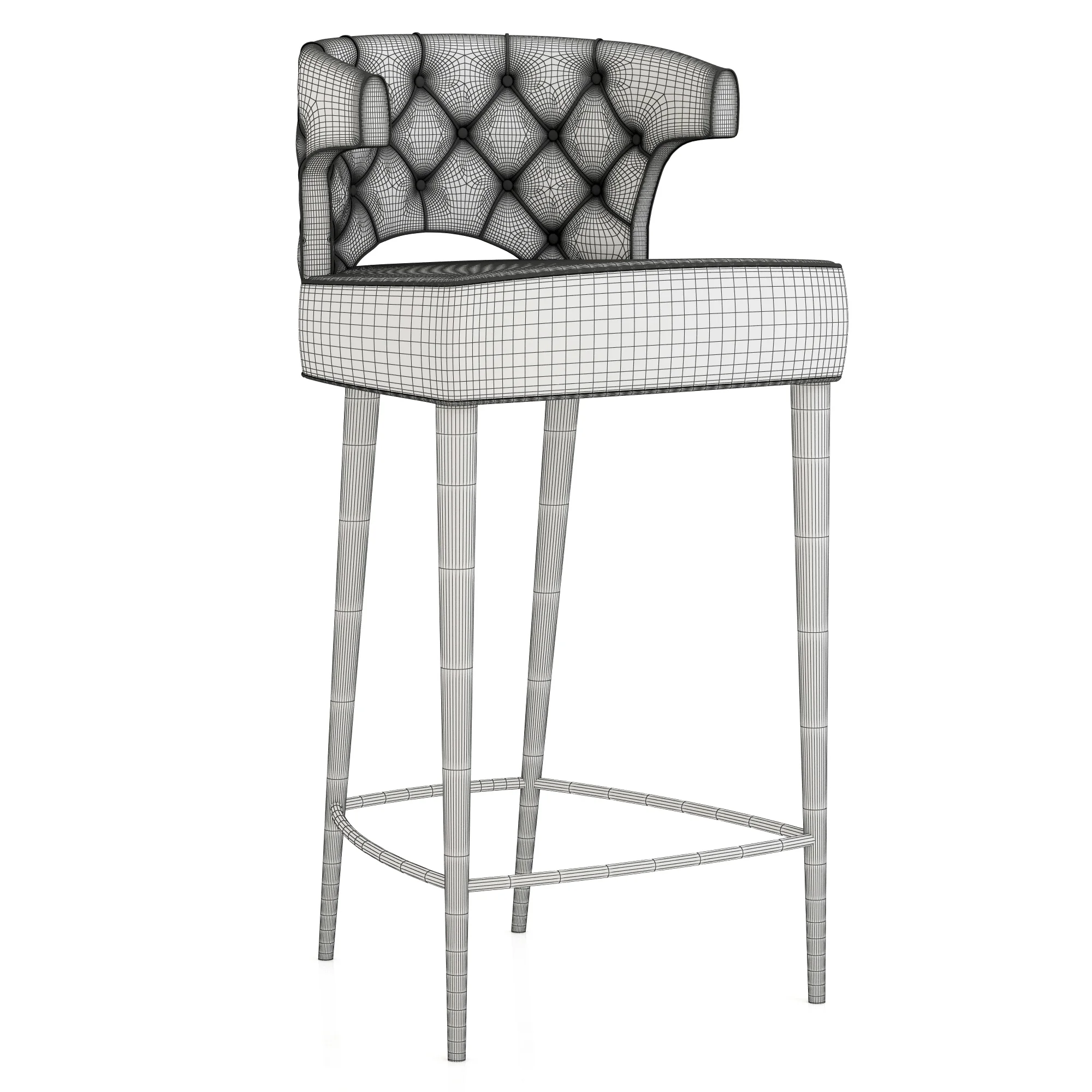 Brabbu Kansas Bar Chair — 3D model preview 2