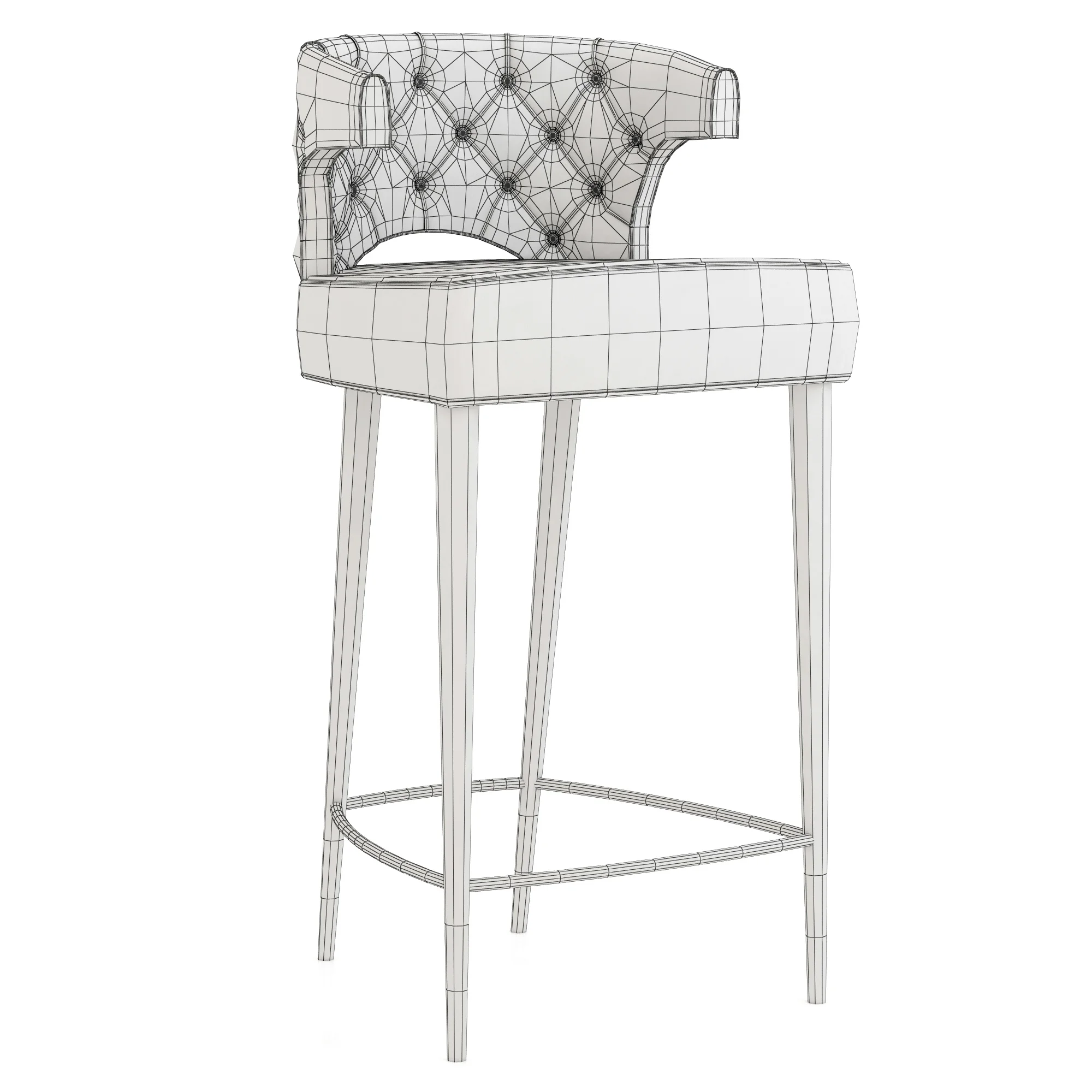 Brabbu Kansas Bar Chair — 3D model preview 3
