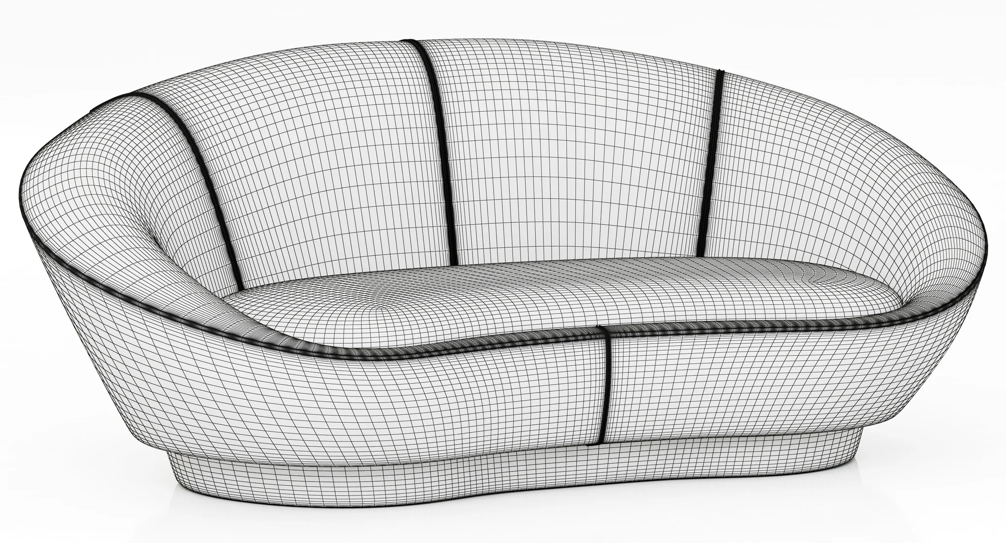 Baxter Janette Sofa — 3D model preview 7