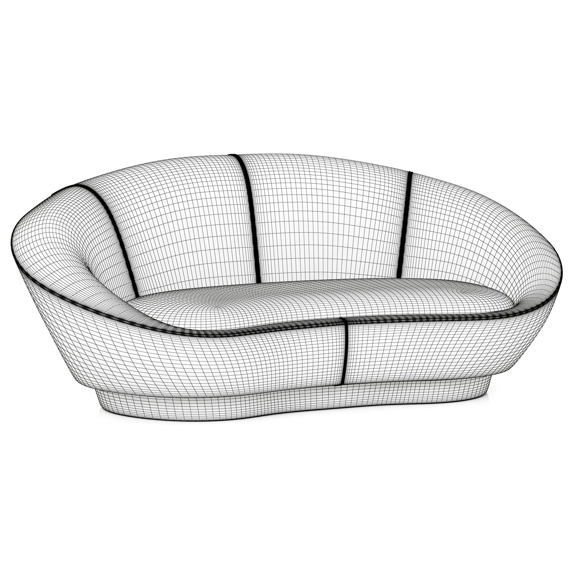 Baxter Janette Sofa — 3D model preview 8