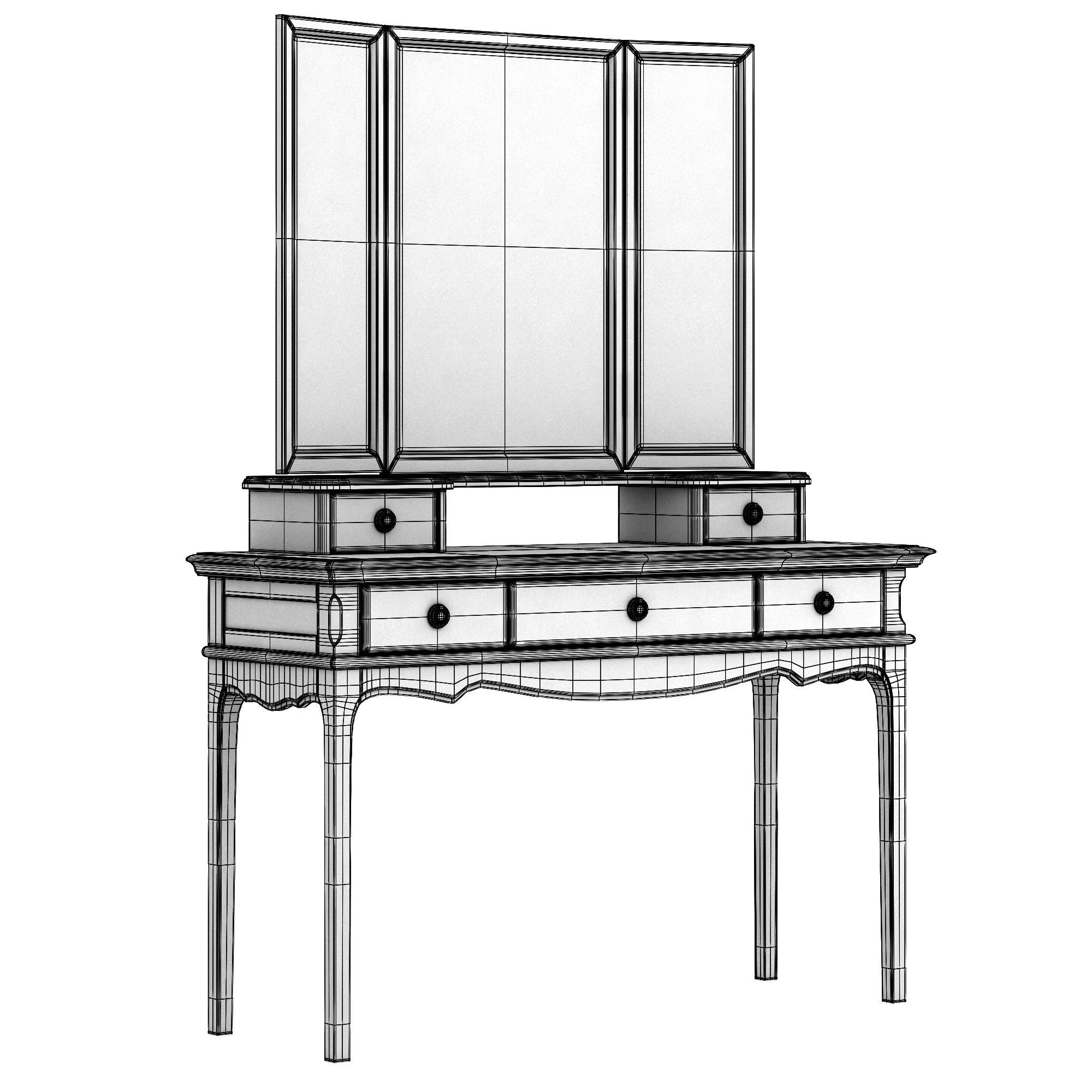 Dantone Home Venice Dressing Table — 3D model preview 7