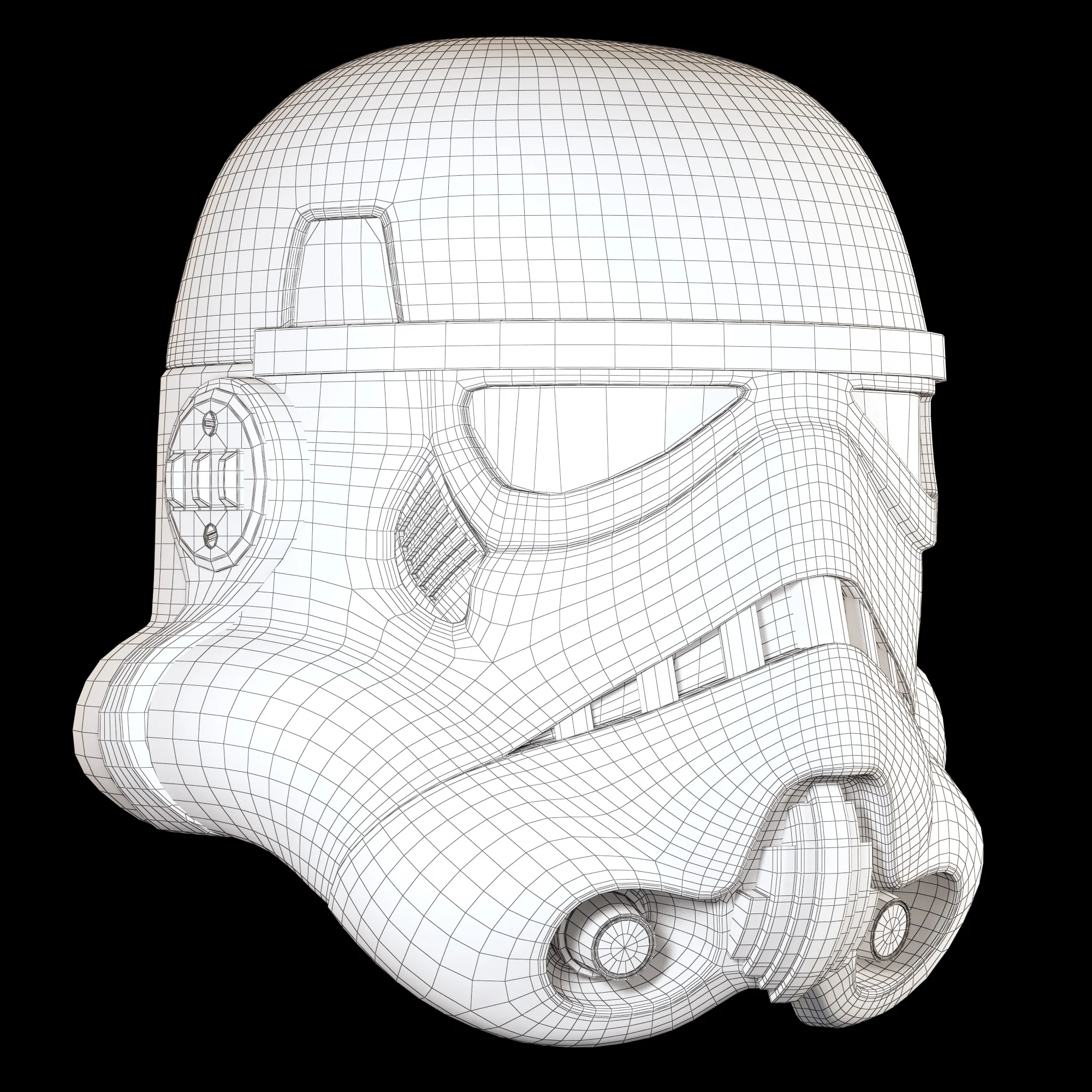 Stormtrooper Helmet Old — 3D model preview 4