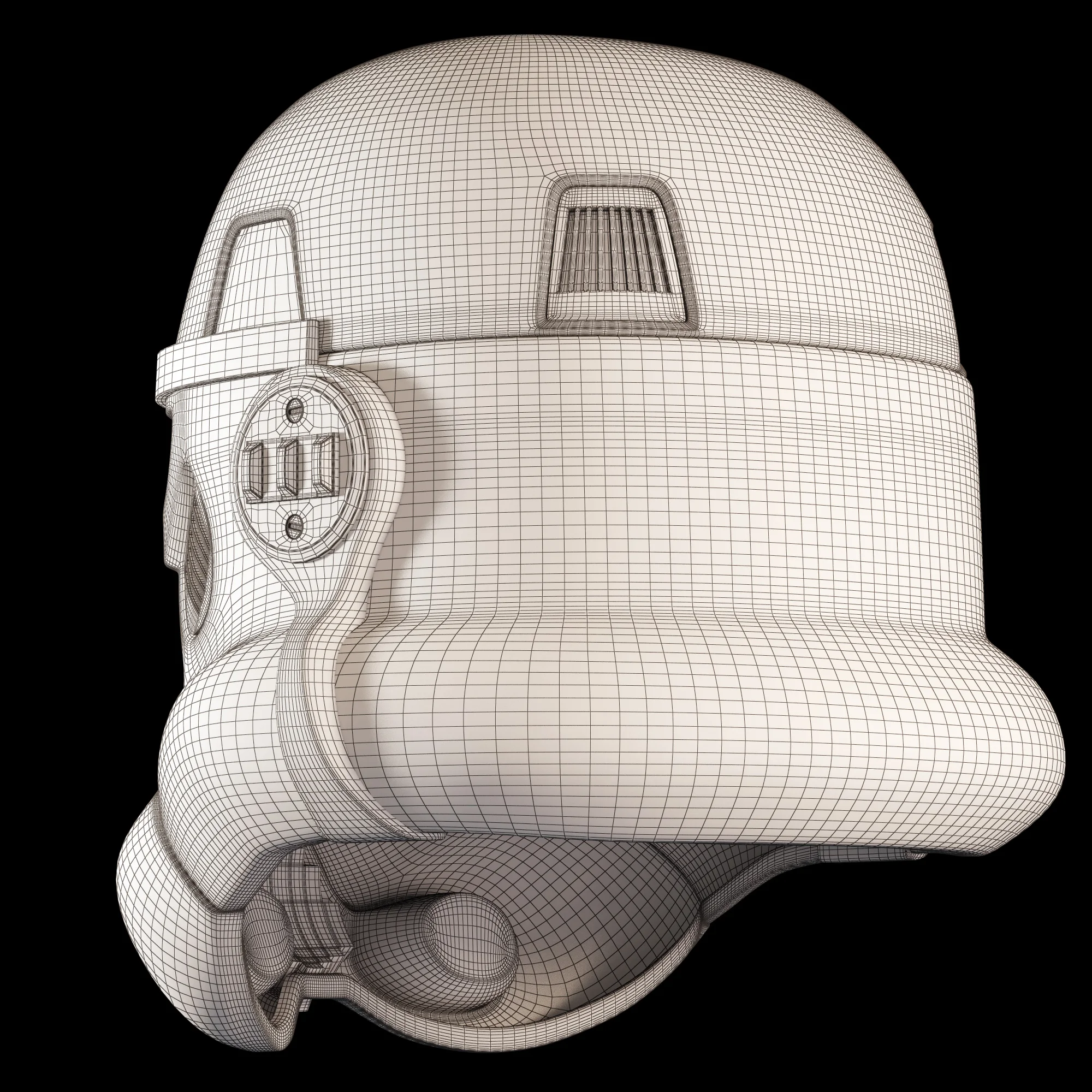Stormtrooper Helmet Old — 3D model preview 7