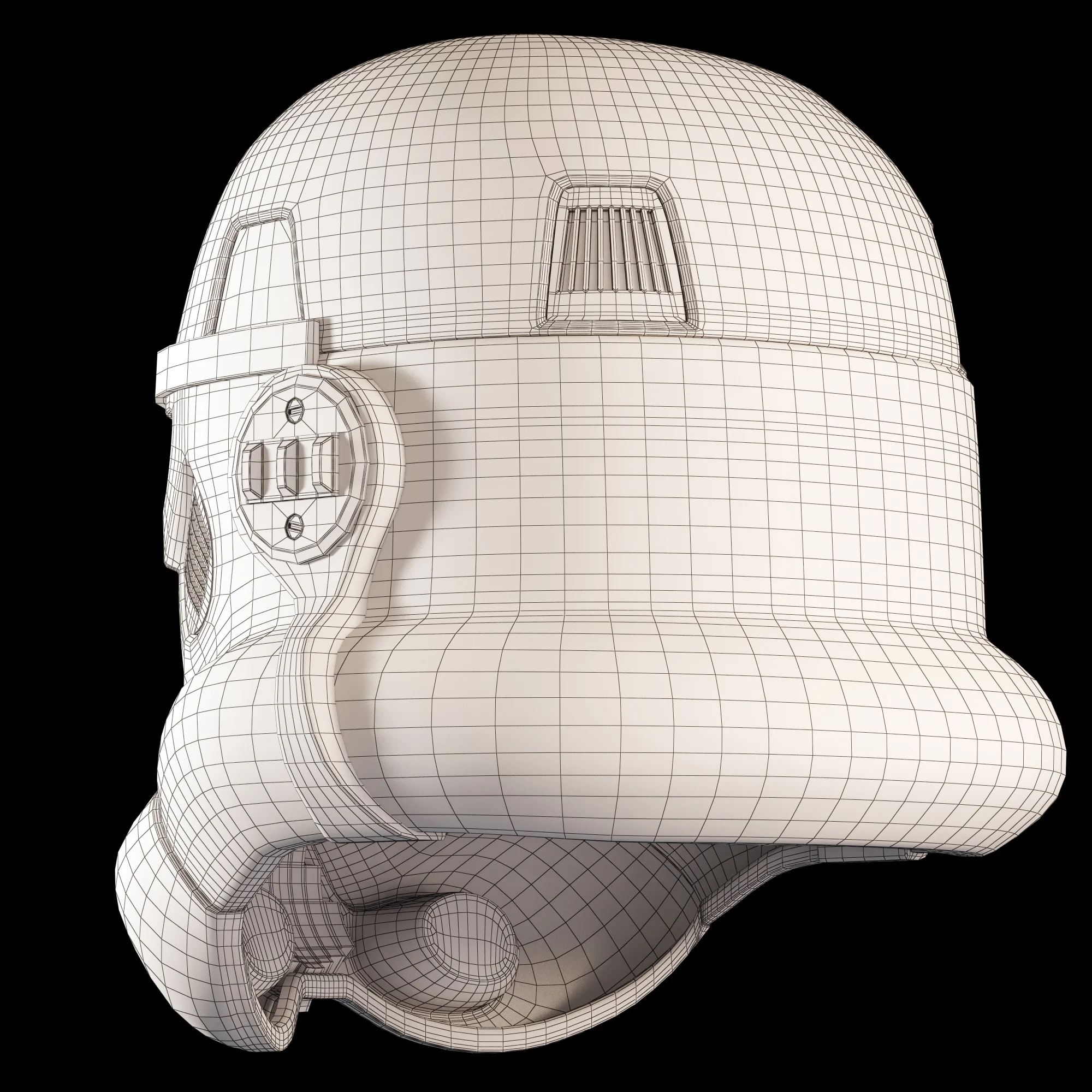 Stormtrooper Helmet Old — 3D model preview 8