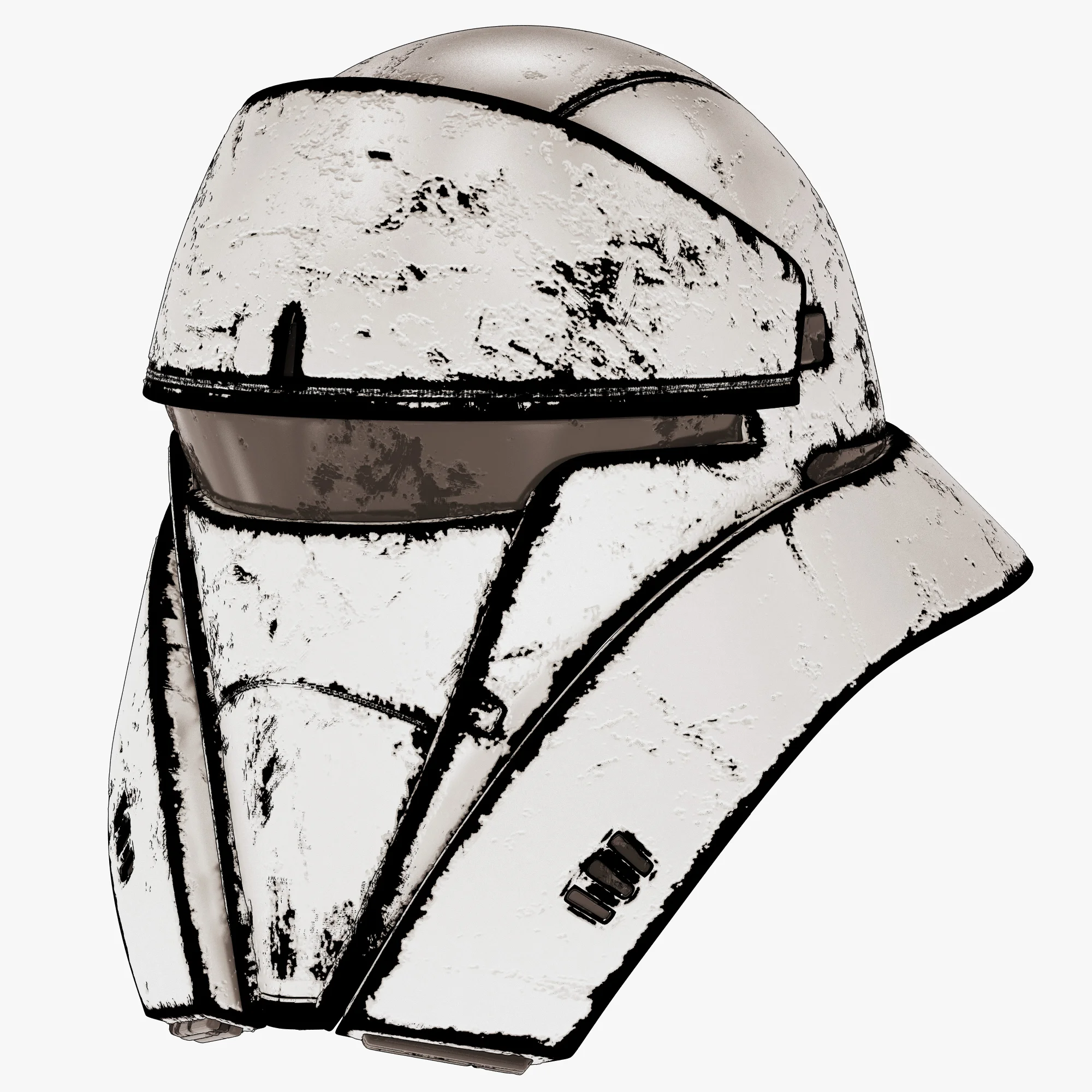 Tank Trooper Helmet Old — 3D model preview 4