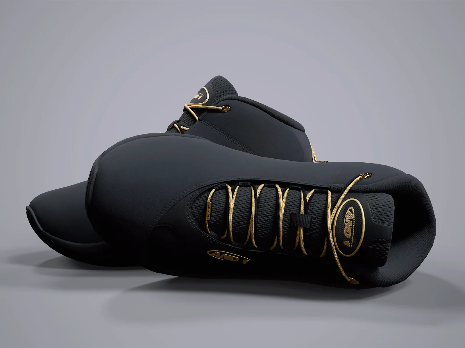 AND1 Tai-Chi sneaker 2, 3D model preview 4