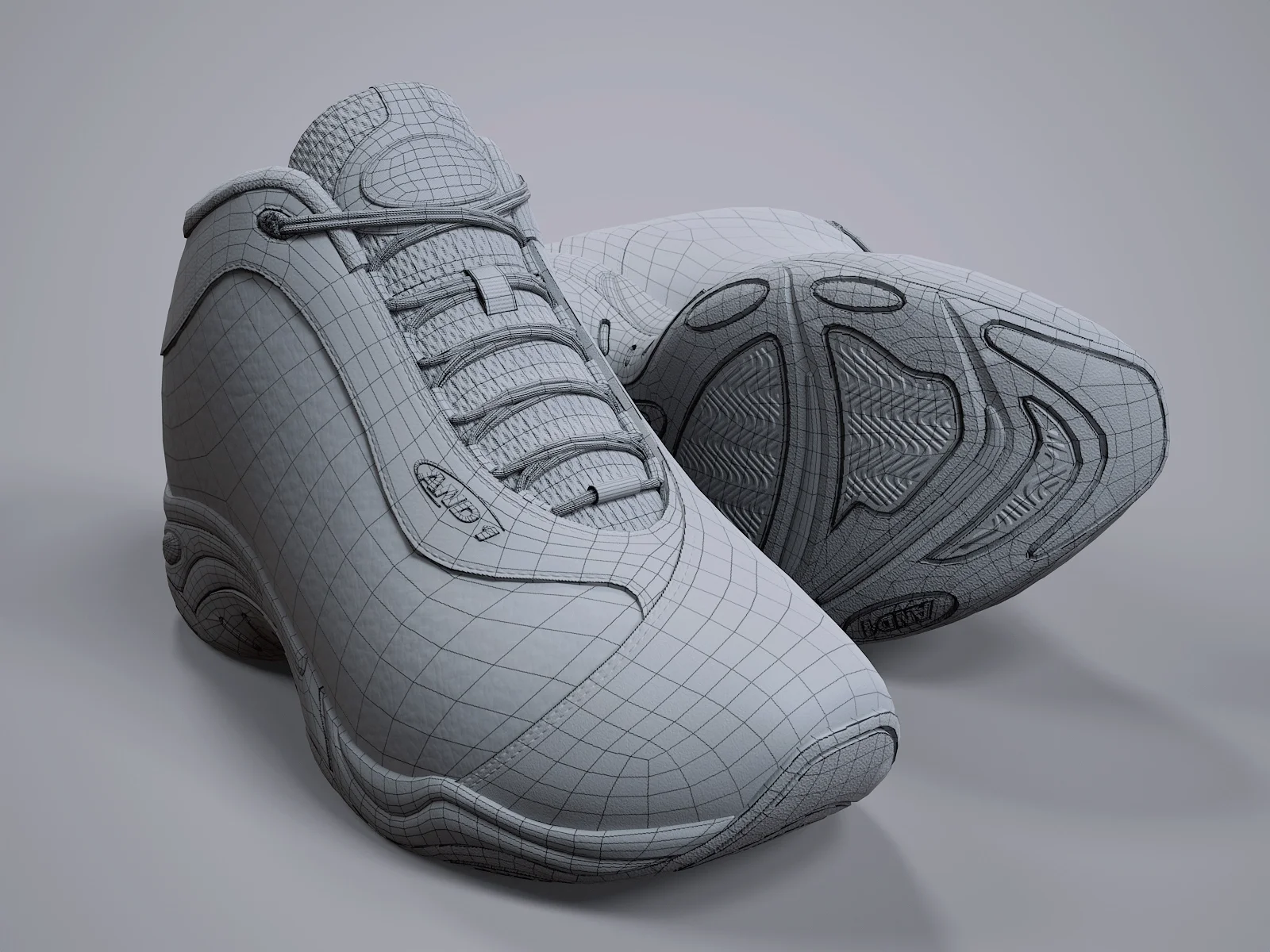 AND1 Tai-Chi sneaker 2, 3D model preview 12