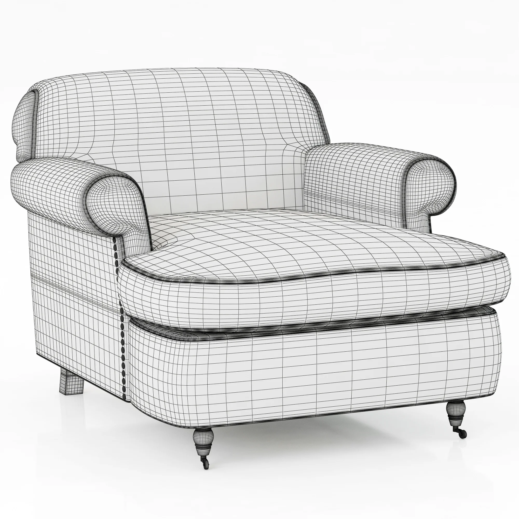 Baxter CHARLOTTE LONGE ARMCHAIR — 3D model preview 5
