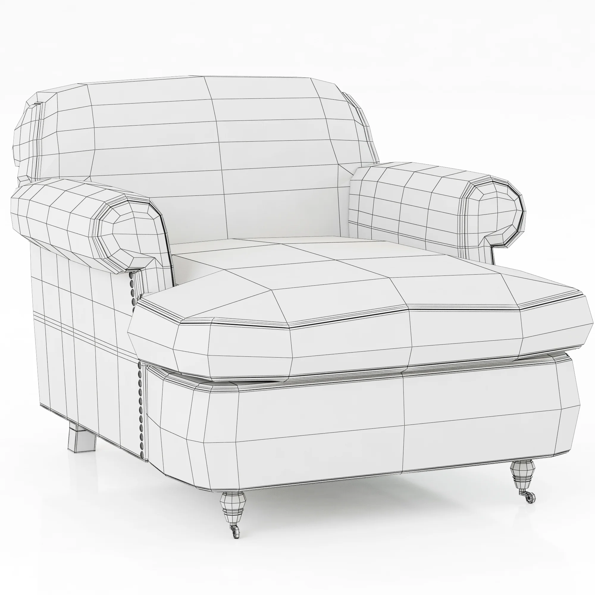 Baxter CHARLOTTE LONGE ARMCHAIR — 3D model preview 6