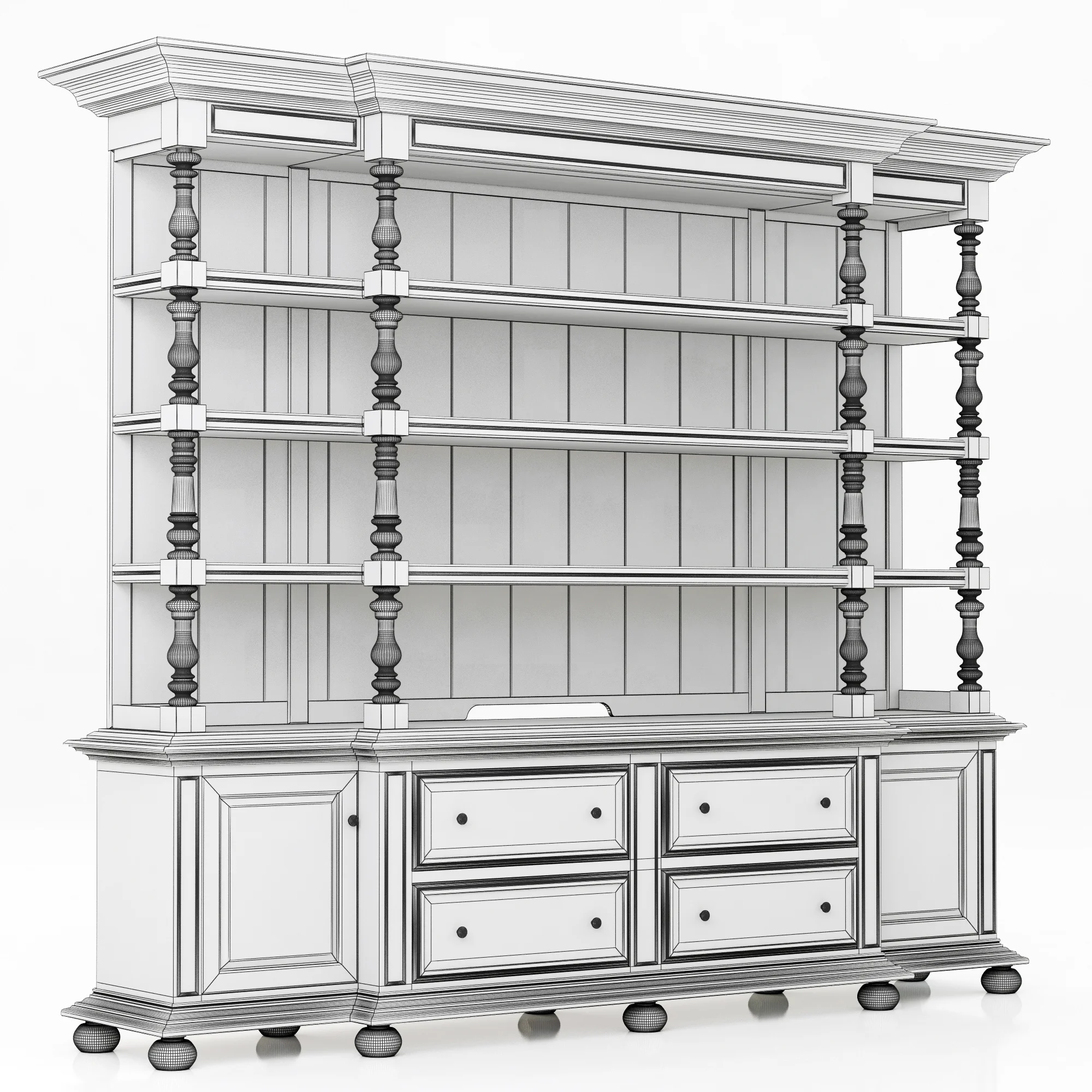 Stanley Furniture La Palma Media Wall — 3D model preview 6