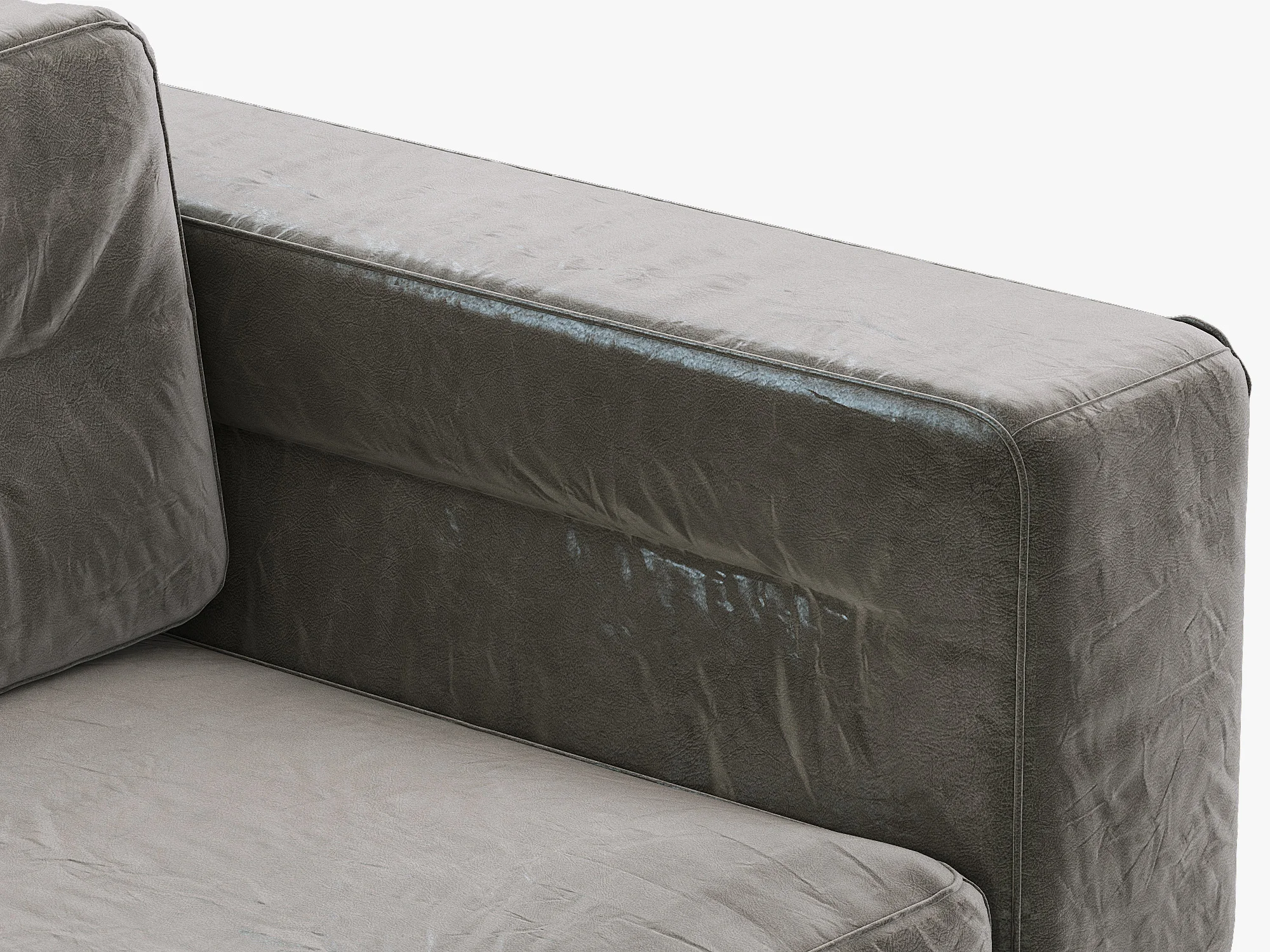 Restoration Hadware Durrell Leather Chair And A Half — 3D model preview 5