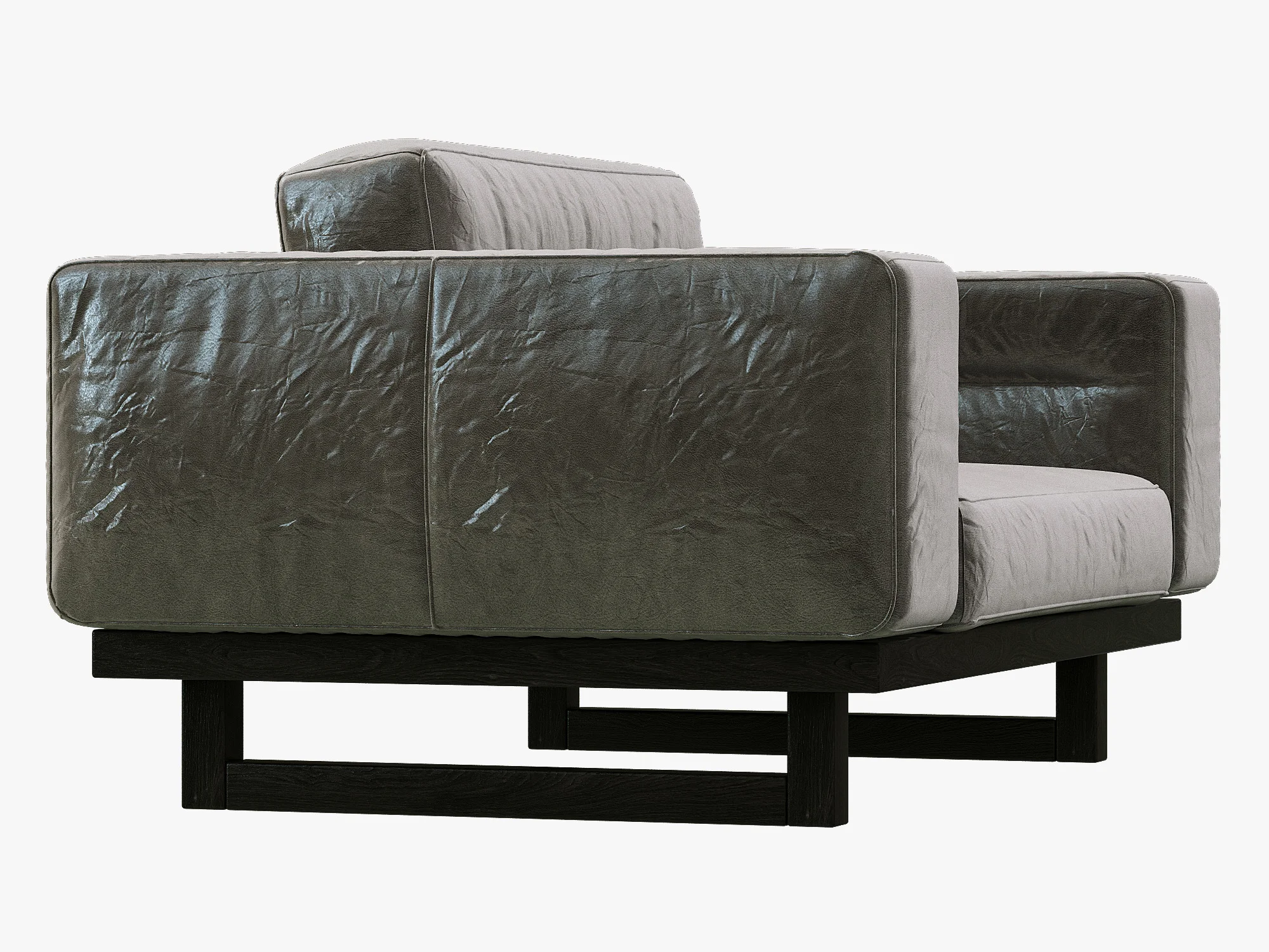 Restoration Hadware Durrell Leather Chair And A Half — 3D model preview 8