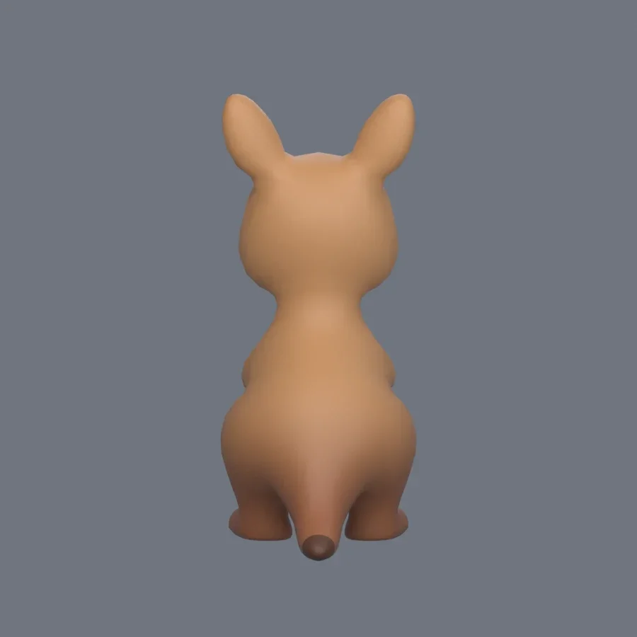 Stylized Animal Kangaroo, 3D model preview 4