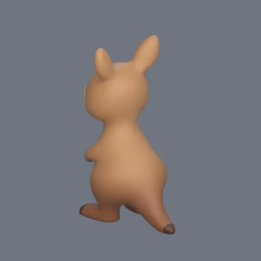 Stylized Animal Kangaroo, 3D model preview 6