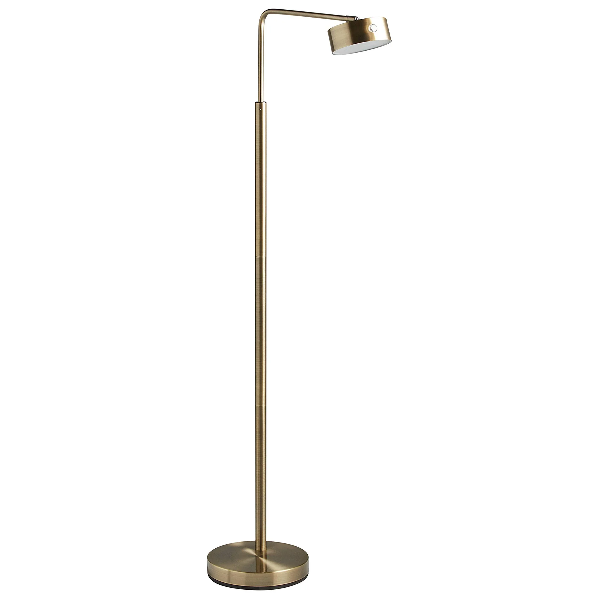 Antique Brass LED Task Floor Lamp