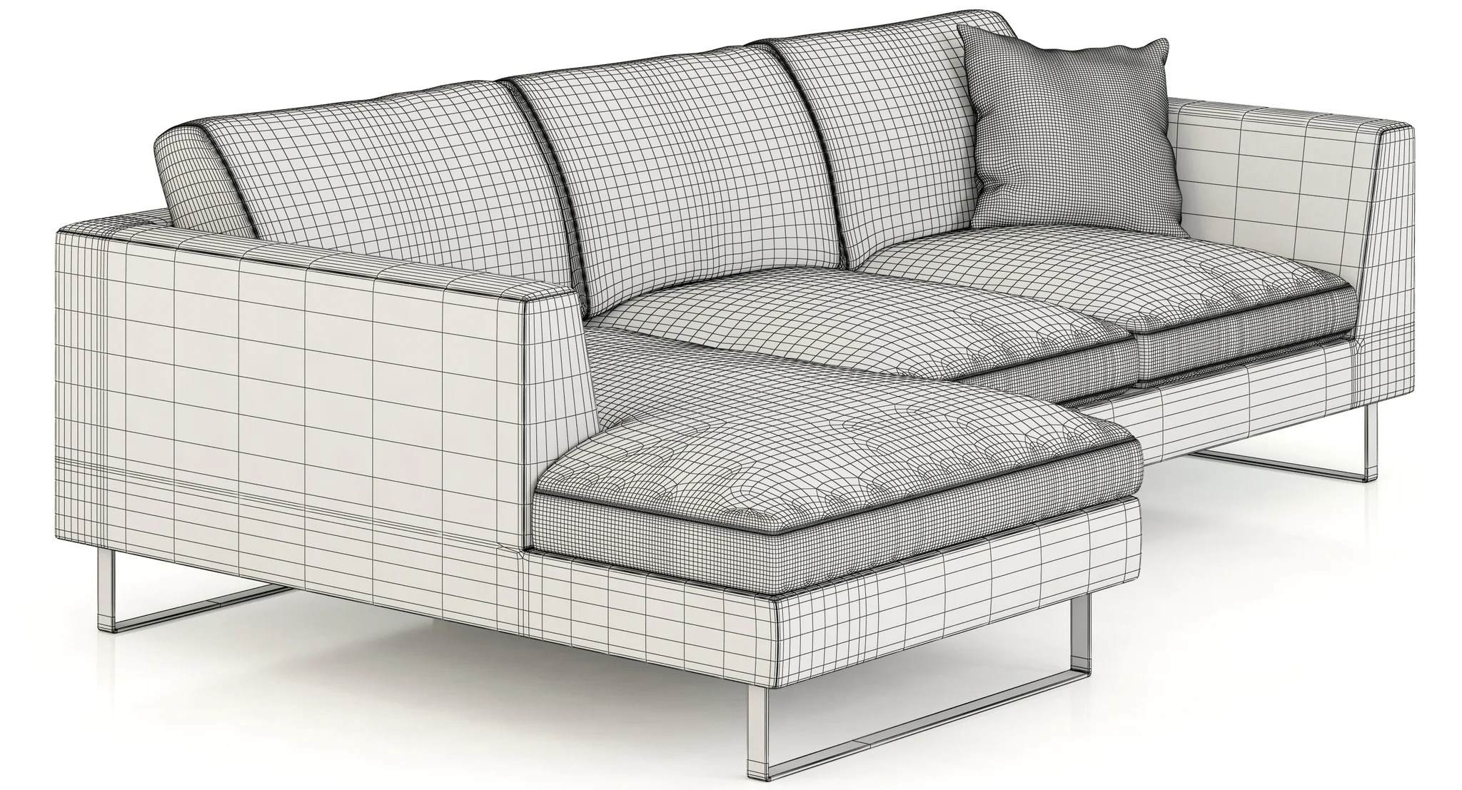 Jasper Modern Corner Sofa — 3D model preview 3