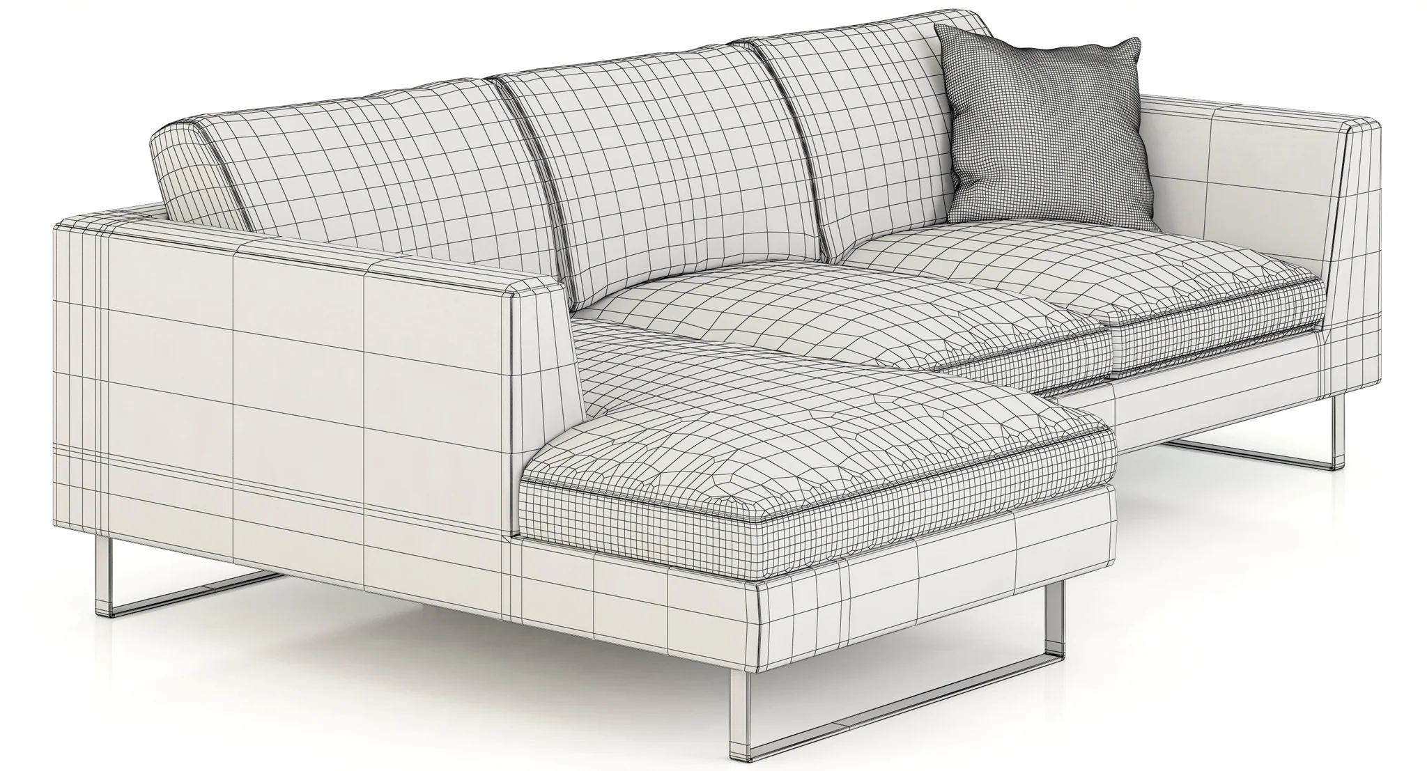 Jasper Modern Corner Sofa — 3D model preview 4