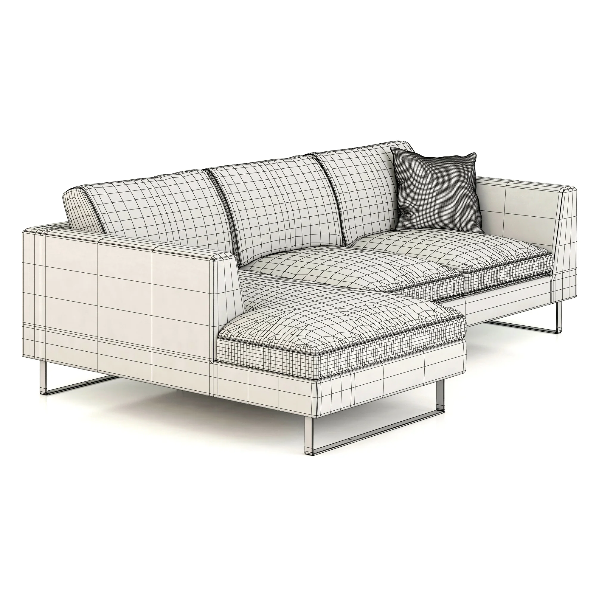 Jasper Modern Corner Sofa — 3D model preview 5