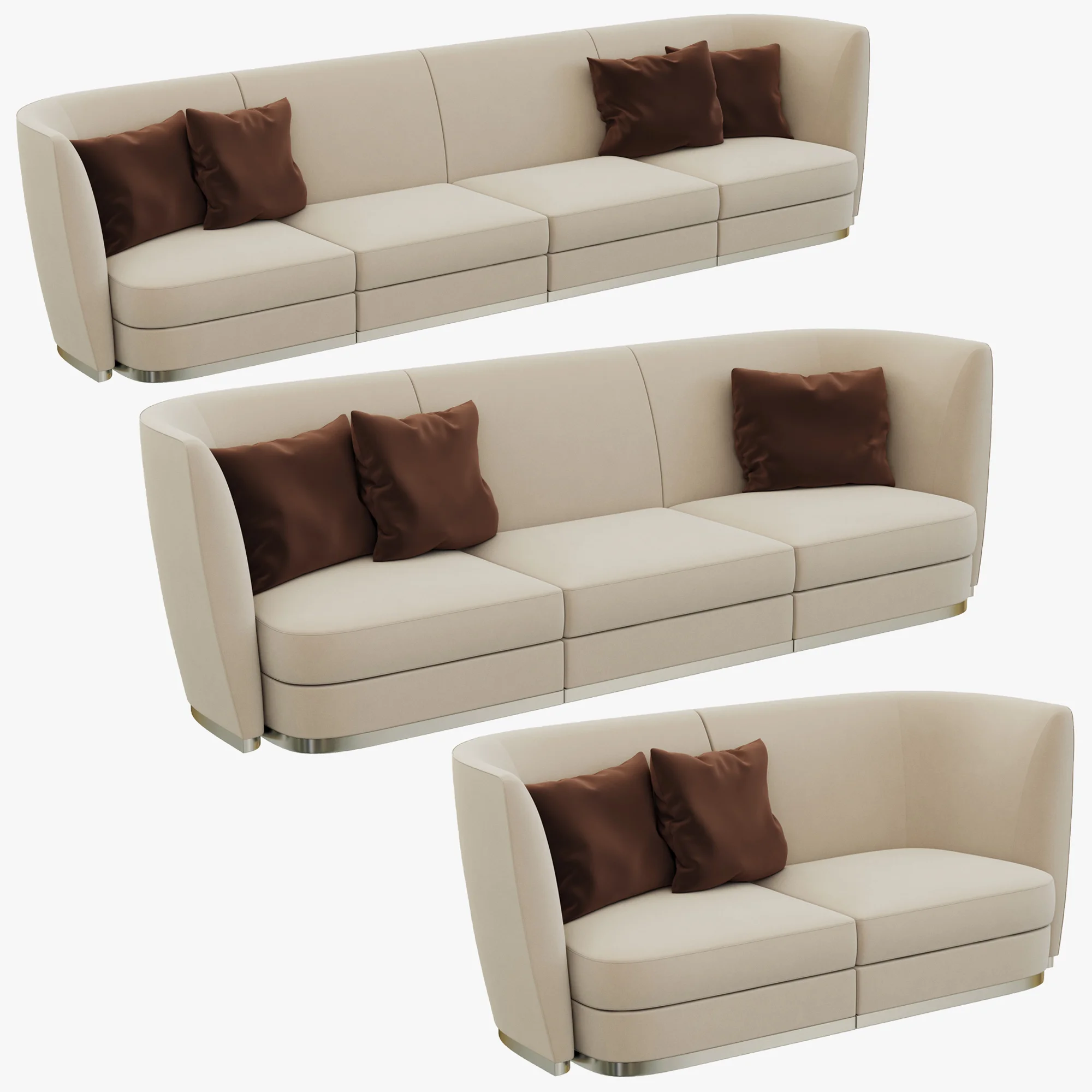Flexform Altea Divano — 3D model preview 13