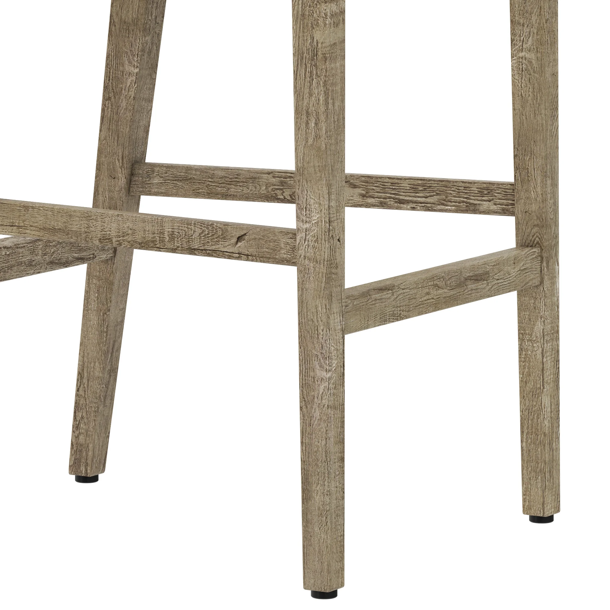 Restoration Hardware French Contemporary Round Leather Stool — 3D model preview 6