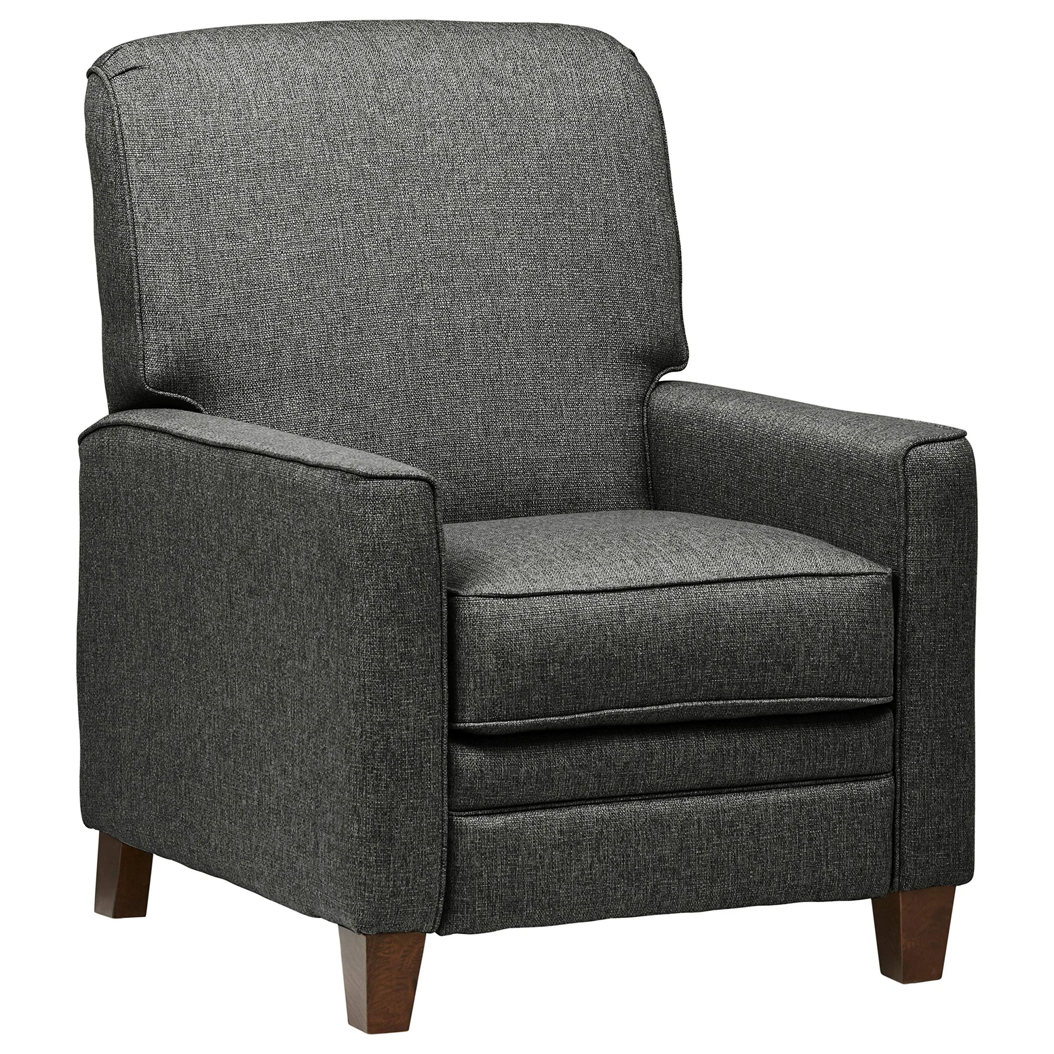 Modern Transitional Upholstered Recliner Armchair – Charcoal Fabric
