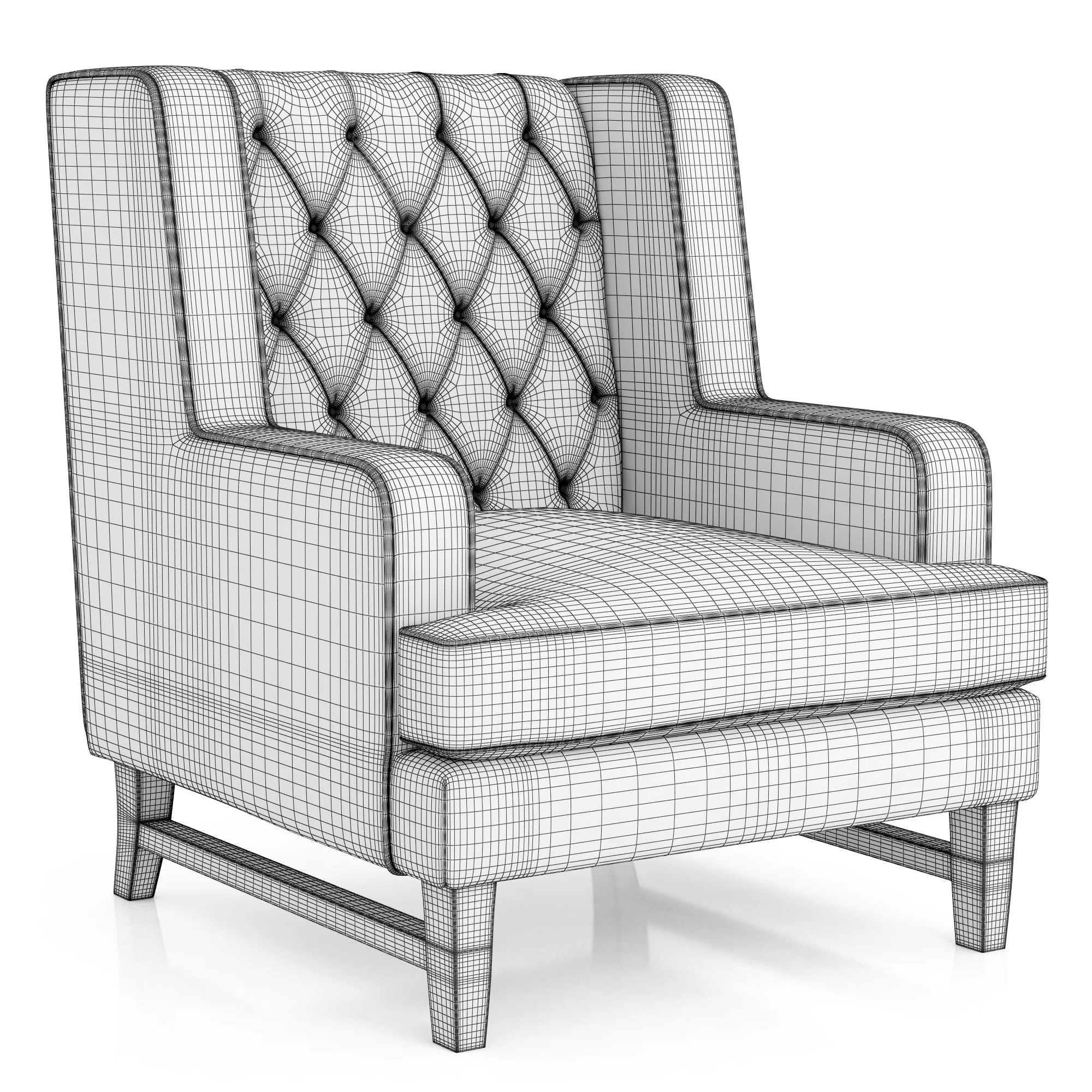 Dantone Home Baltimore Armchair — 3D model preview 7