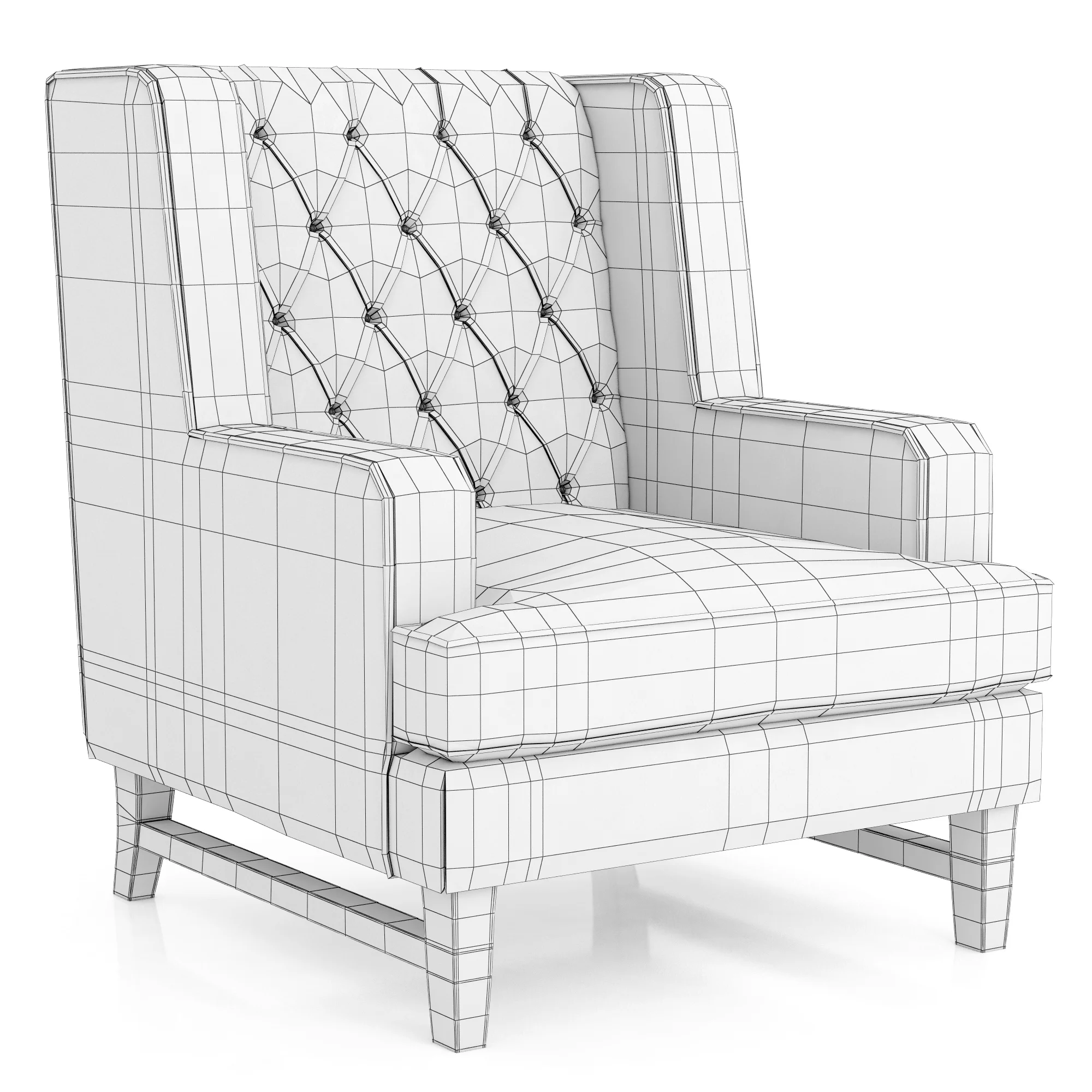 Dantone Home Baltimore Armchair — 3D model preview 8