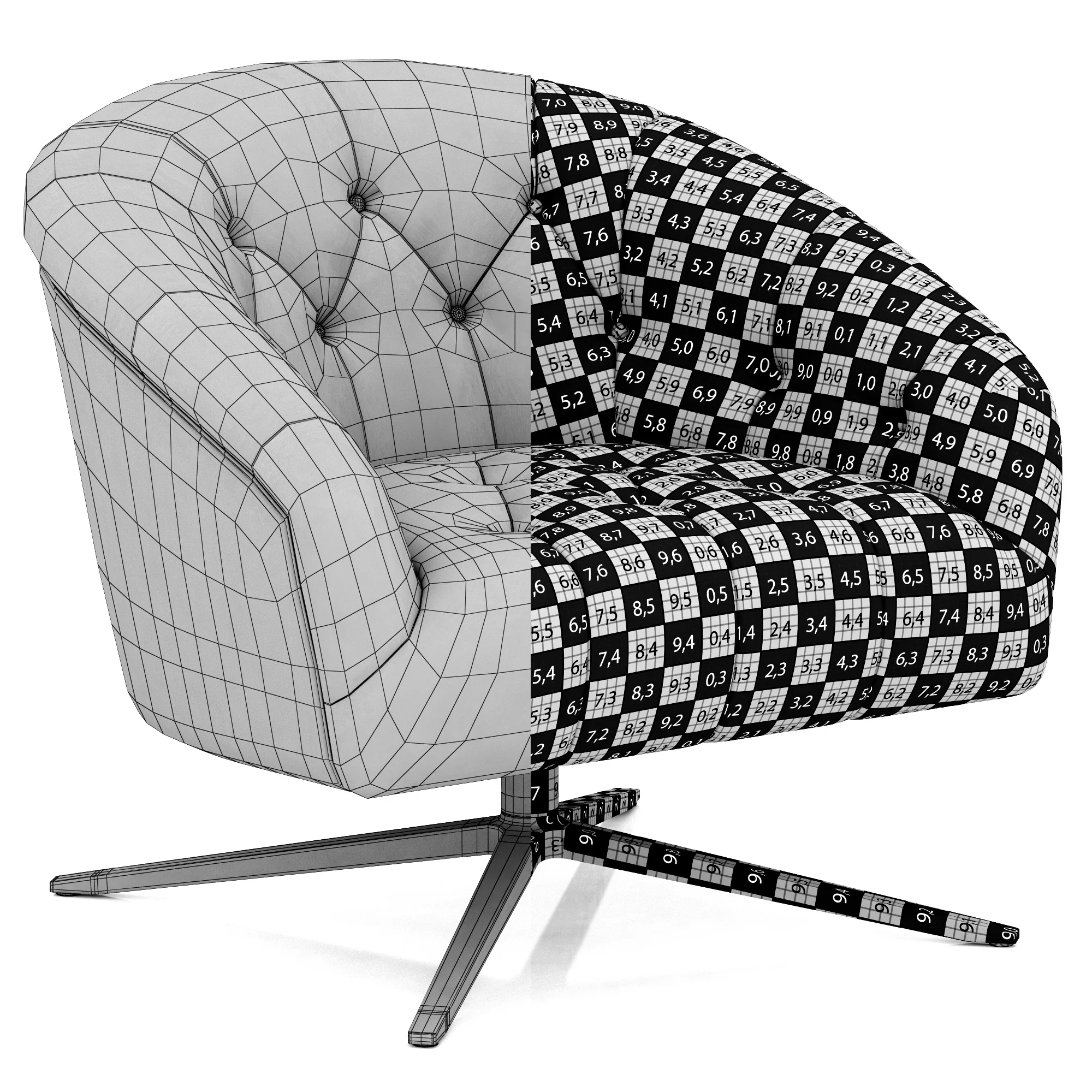 Eichholtz Swivel Chair Gardner — 3D model preview 8