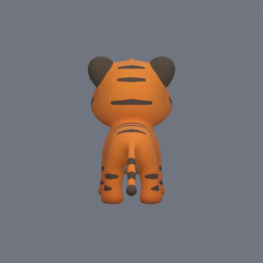 Stylized Animal Tiger, 3D model preview 4