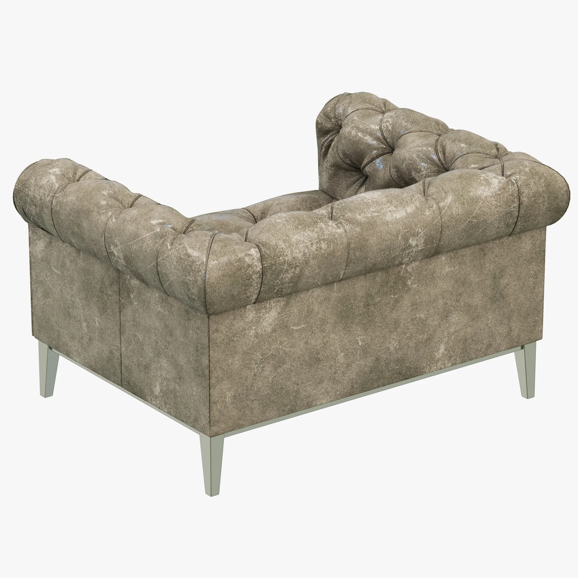 Restoration Hardware Italia Chesterfield Leather Chair — 3D model preview 3