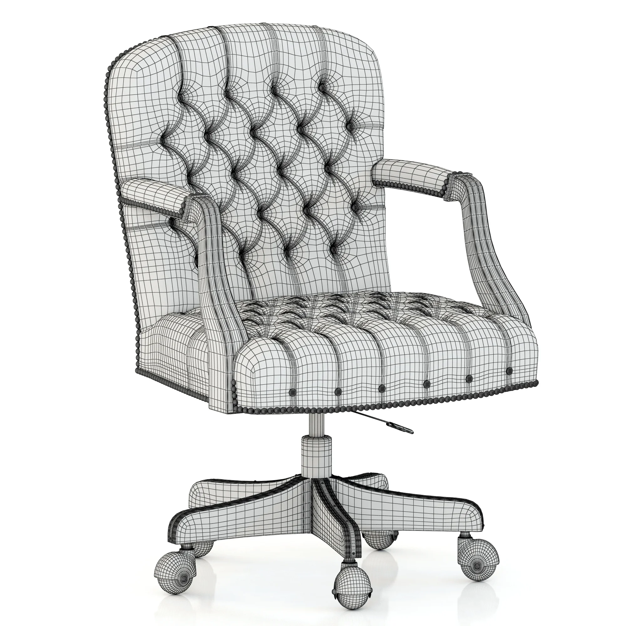 Francesco Molon SWIVEL CASTER ARMCHAIR P35 — 3D model preview 2