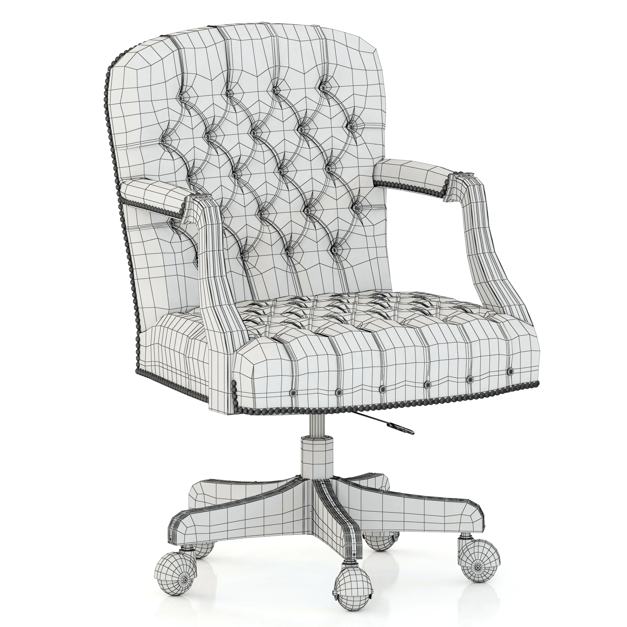 Francesco Molon SWIVEL CASTER ARMCHAIR P35 — 3D model preview 3