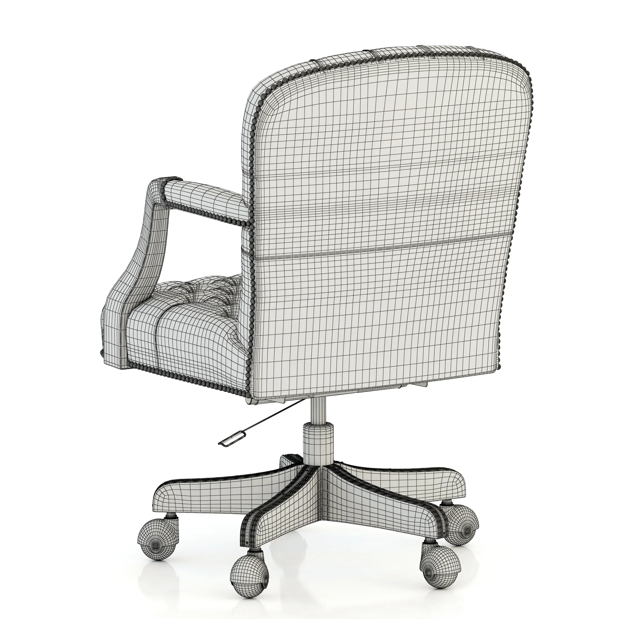 Francesco Molon SWIVEL CASTER ARMCHAIR P35 — 3D model preview 7