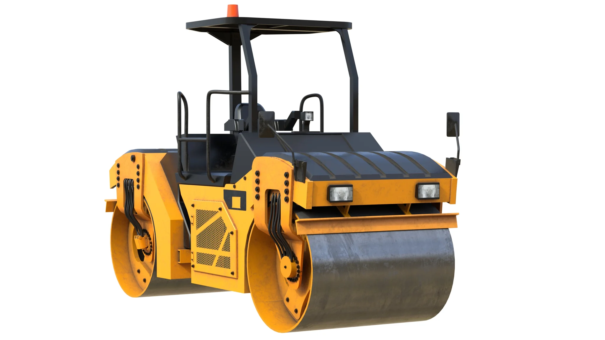 Vibratory Rollers compactor CB8, 3D model preview 4
