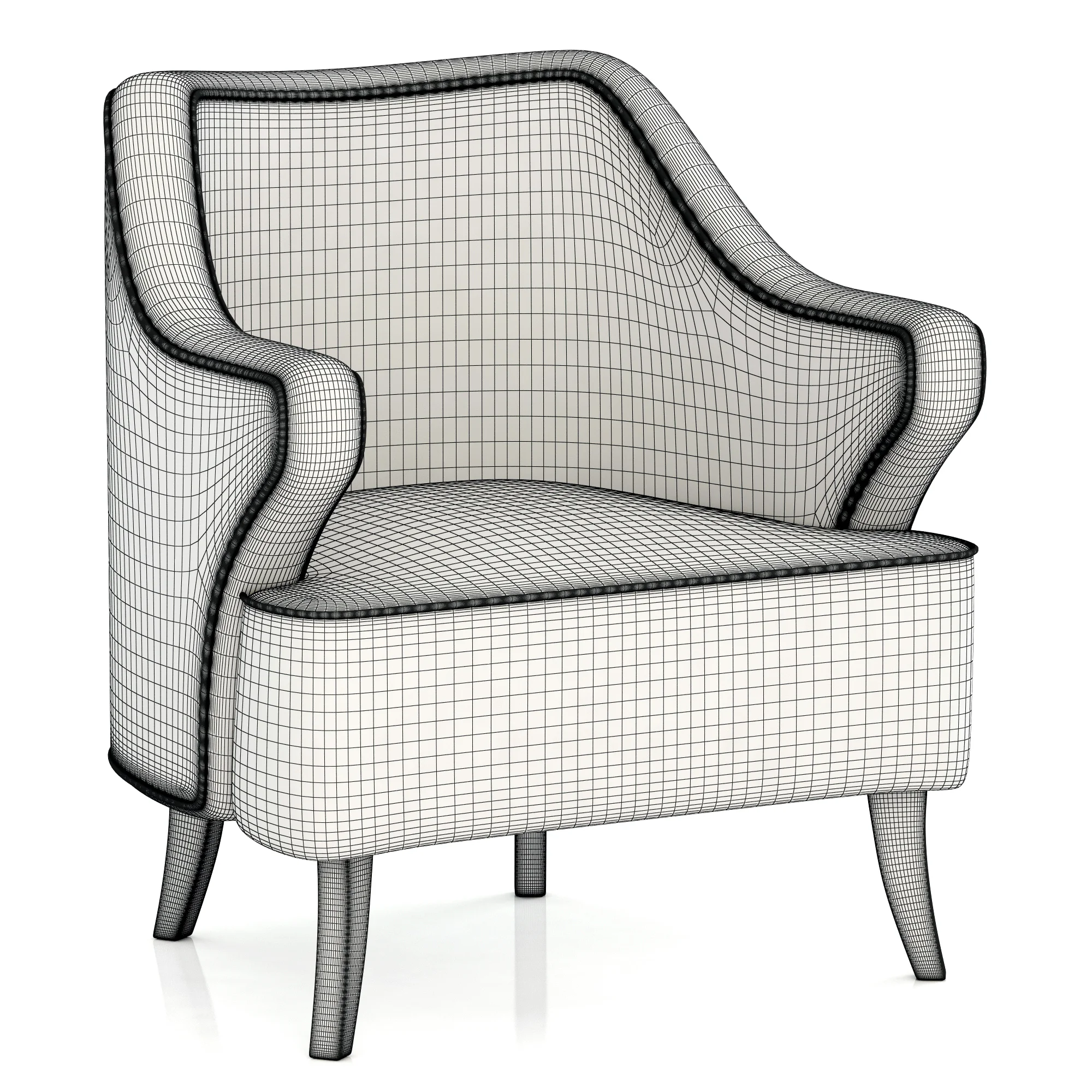 Brabbu Java Armchair — 3D model preview 2