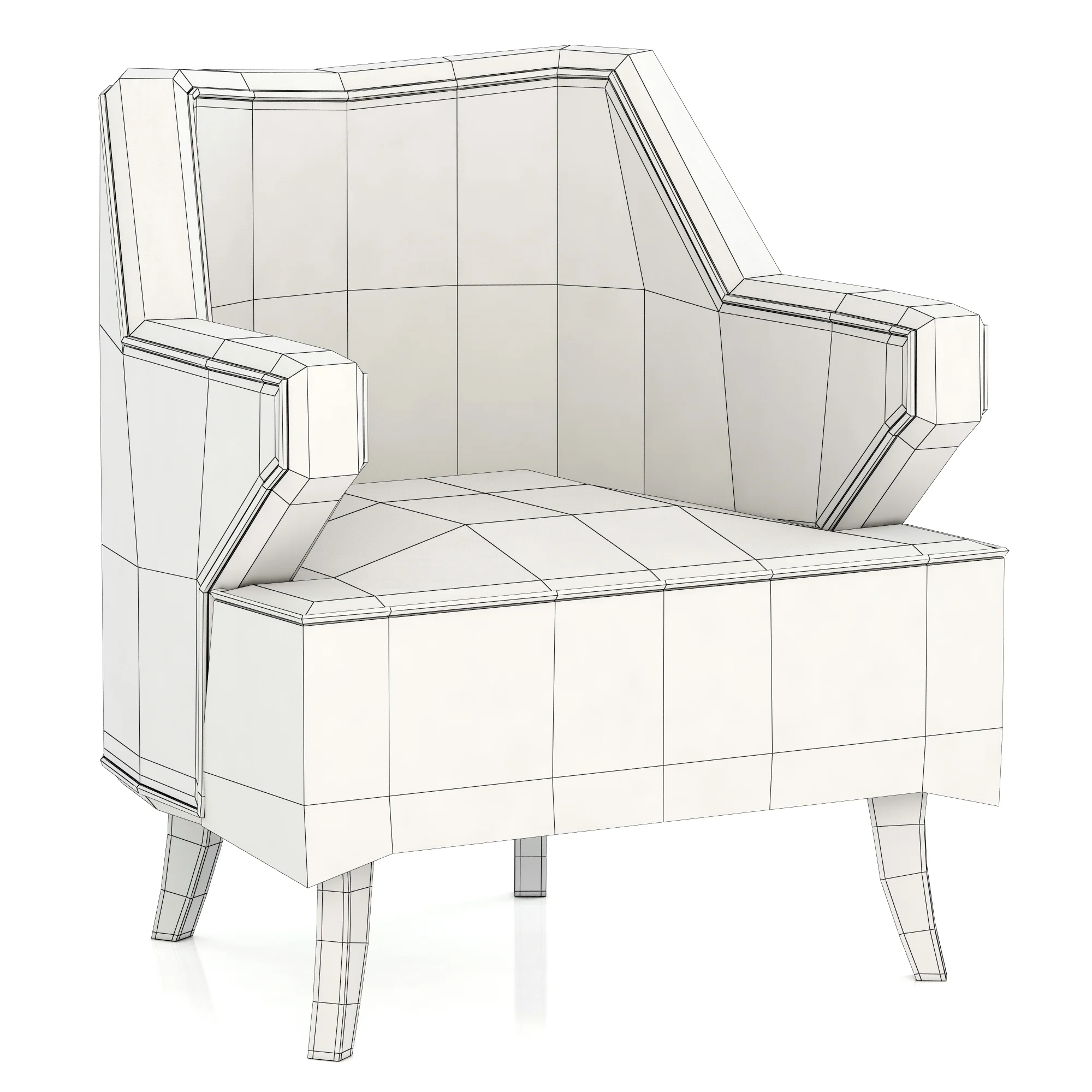 Brabbu Java Armchair — 3D model preview 3