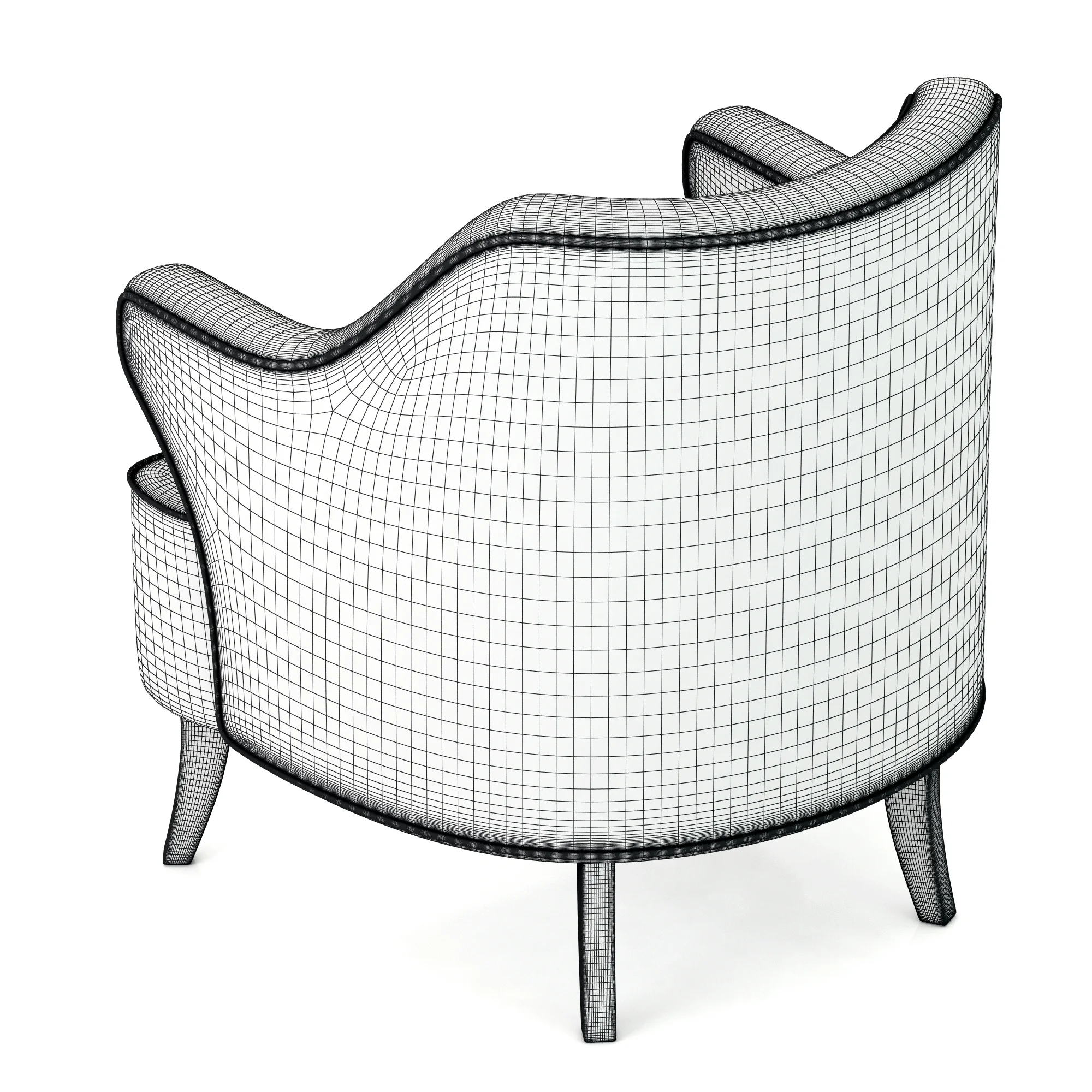 Brabbu Java Armchair — 3D model preview 6