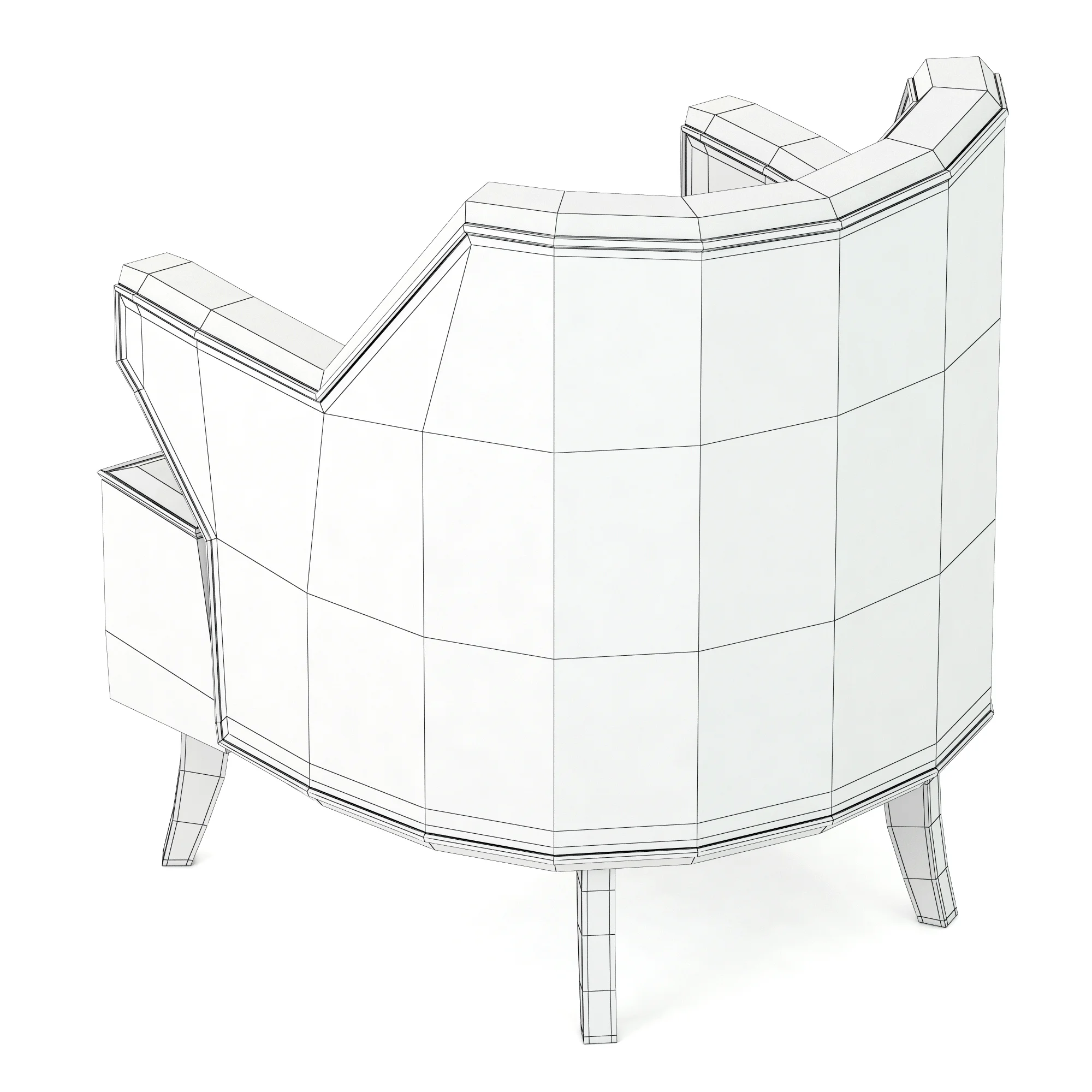 Brabbu Java Armchair — 3D model preview 7