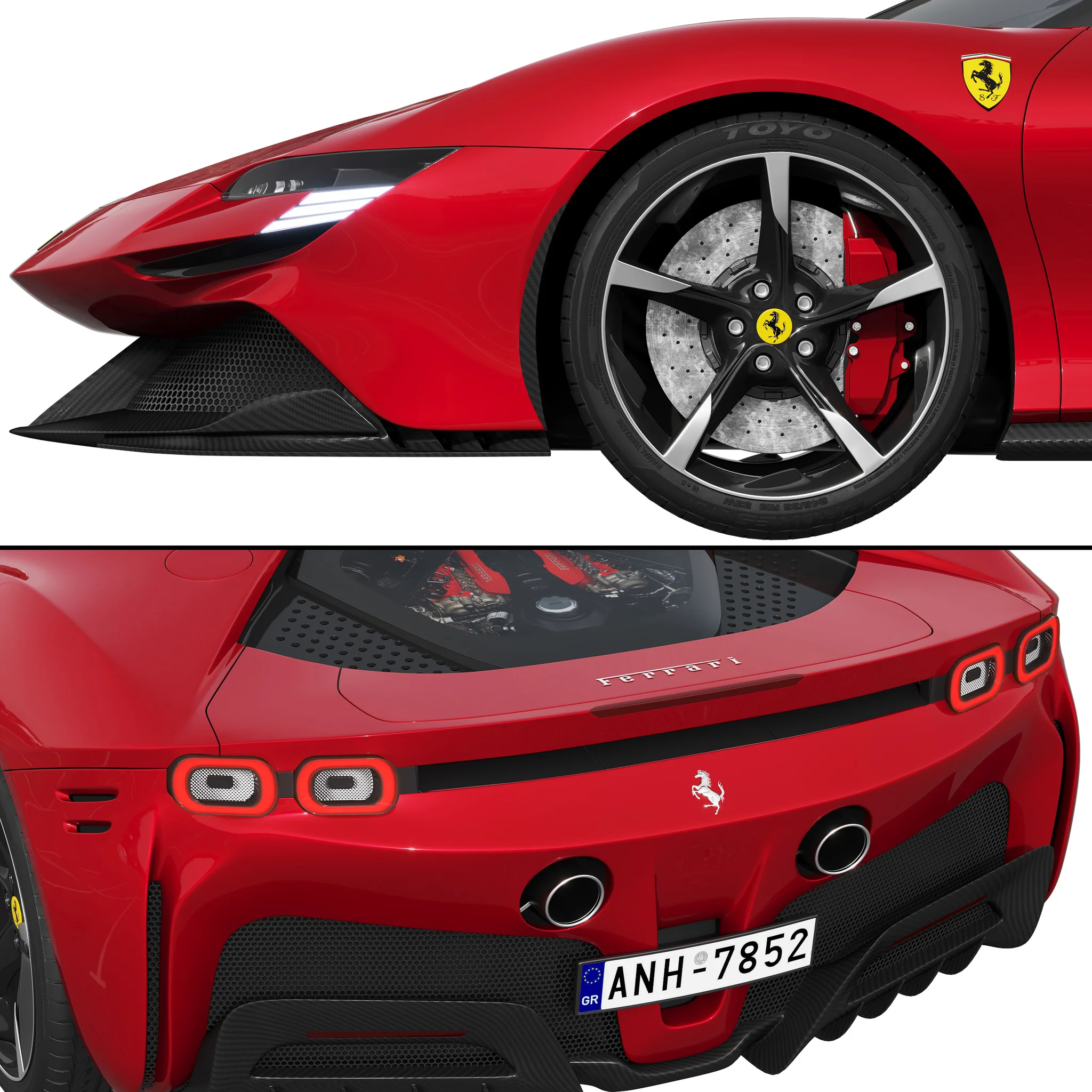 Ferrari SF90 Stradale, 3D model preview 2