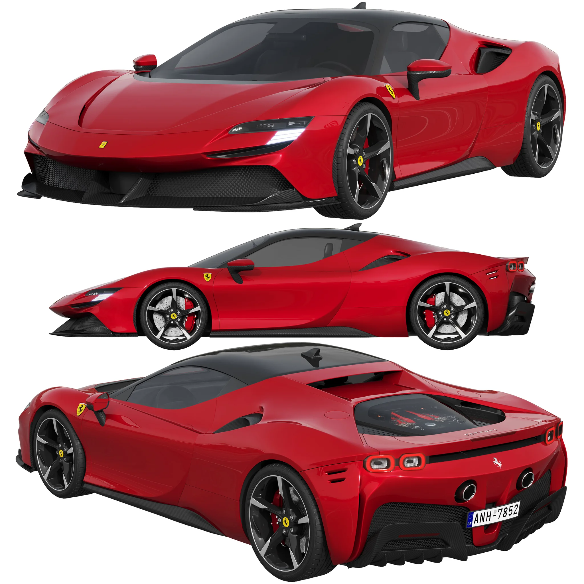 Ferrari SF90 Stradale, 3D model preview 7