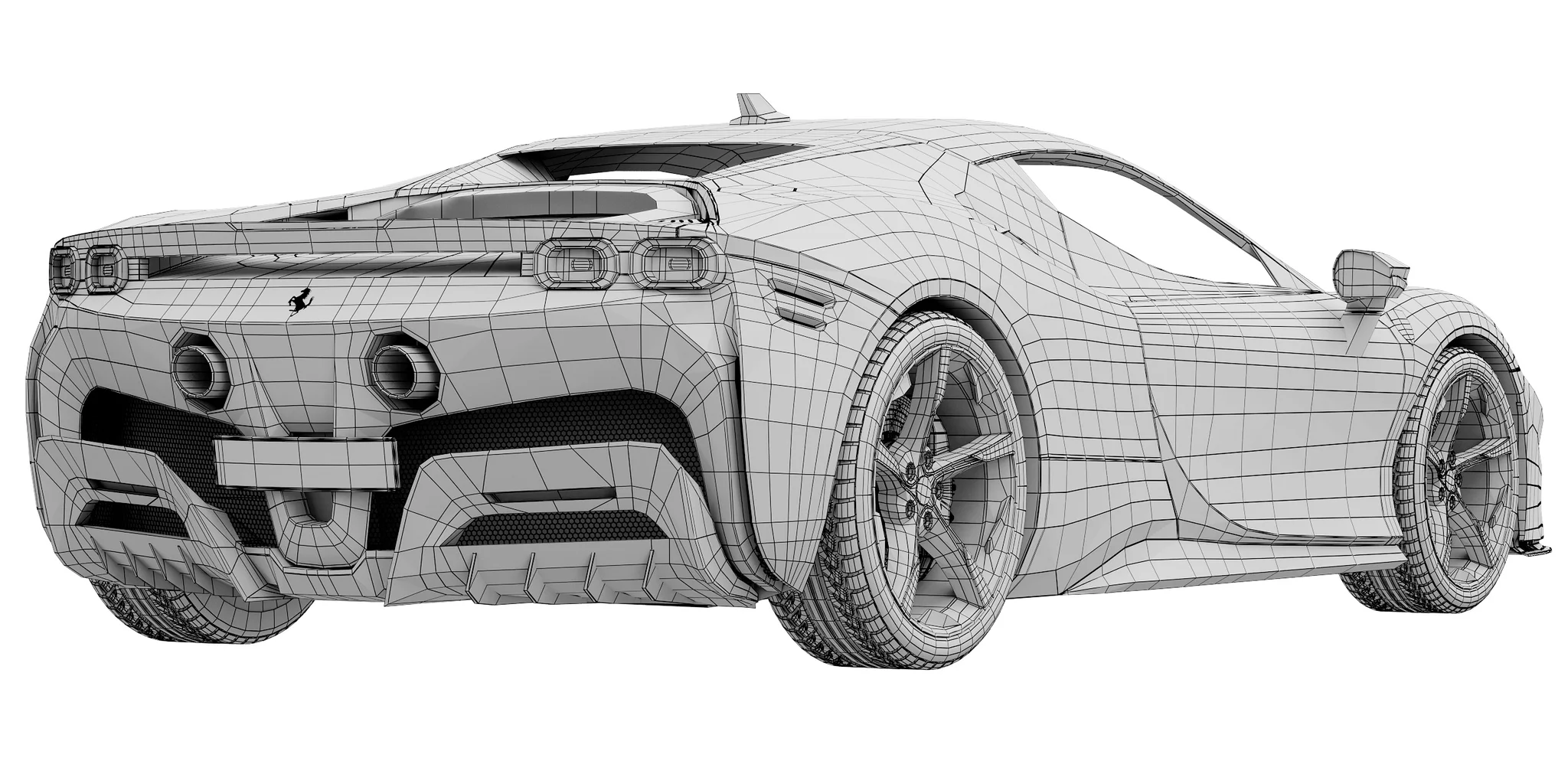 Ferrari SF90 Stradale, 3D model preview 8