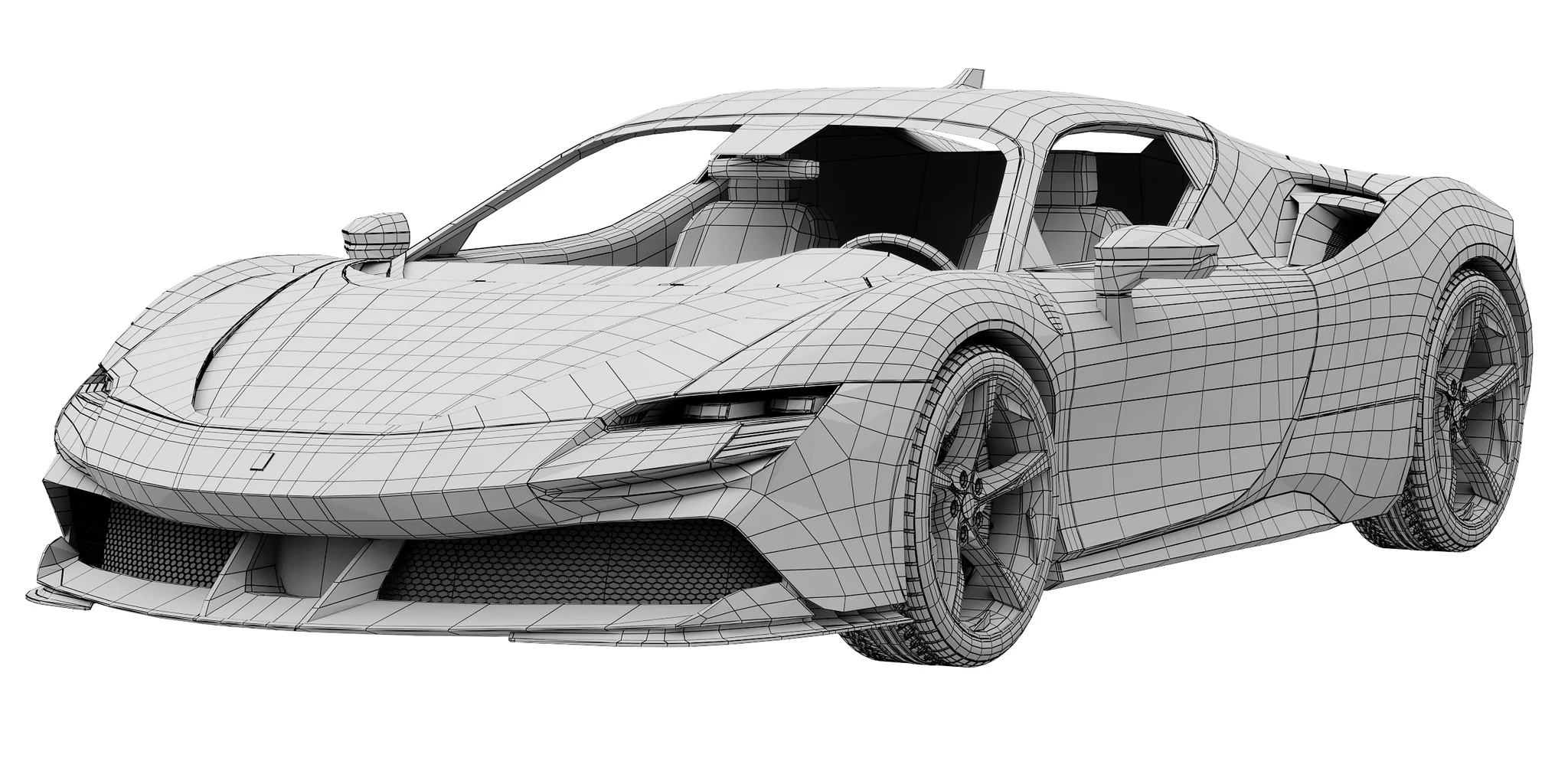 Ferrari SF90 Stradale, 3D model preview 12