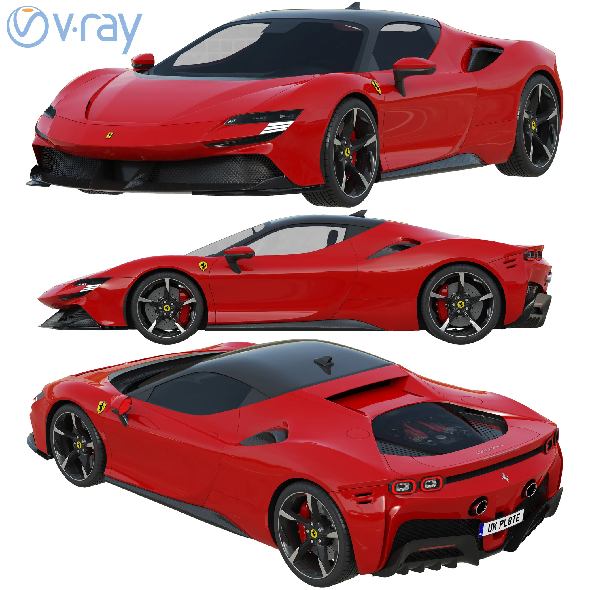 Ferrari SF90 Stradale, 3D model preview 14