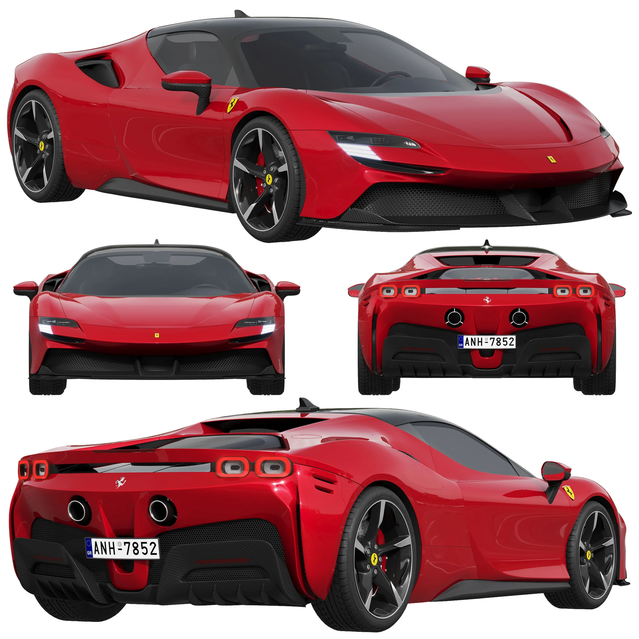 Ferrari SF90 Stradale, 3D model preview 16