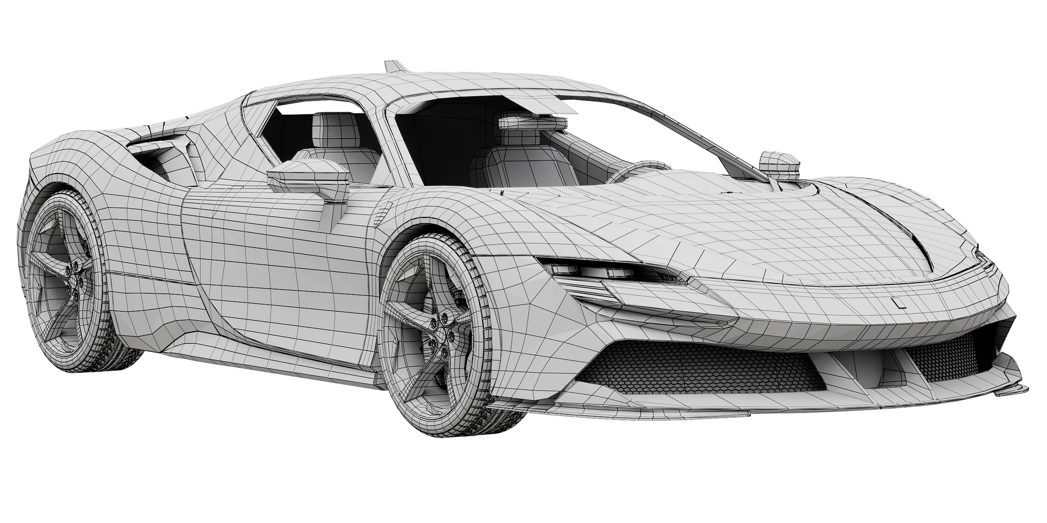 Ferrari SF90 Stradale, 3D model preview 17