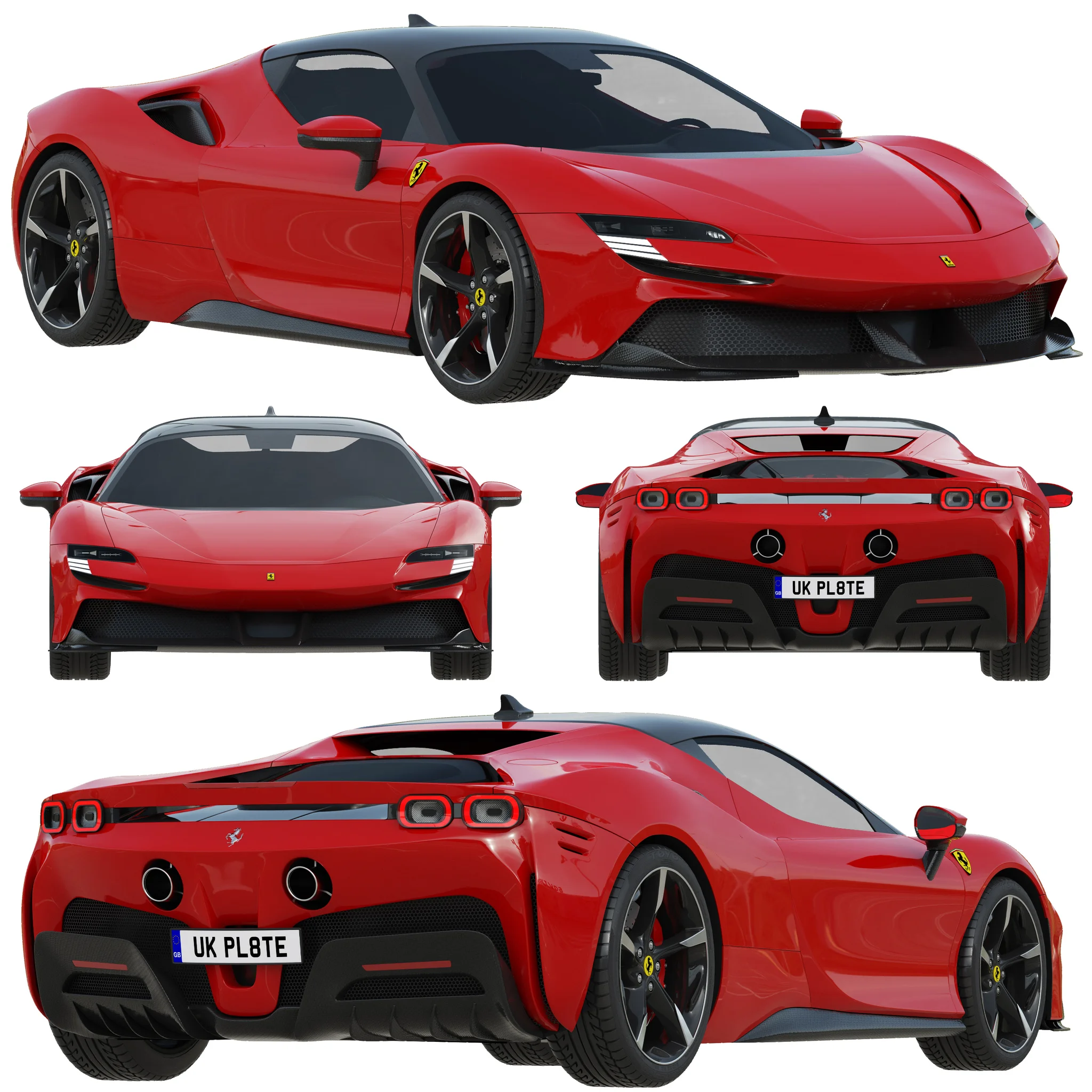 Ferrari SF90 Stradale, 3D model preview 21