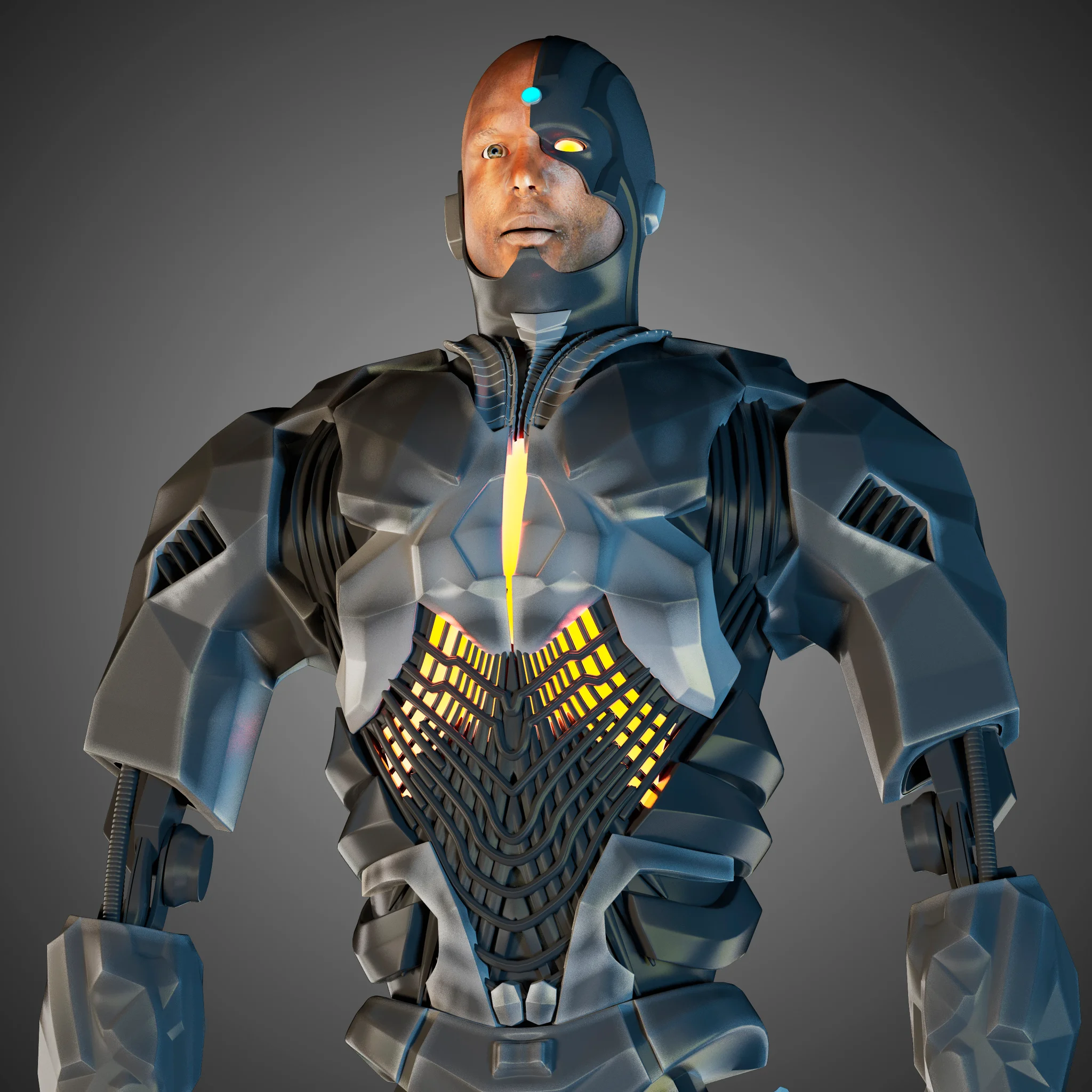 Cyborg Justice League — 3D model preview 8