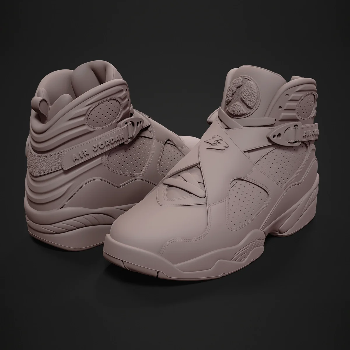 Air Jordan8-retro sneaker (3d printModel)