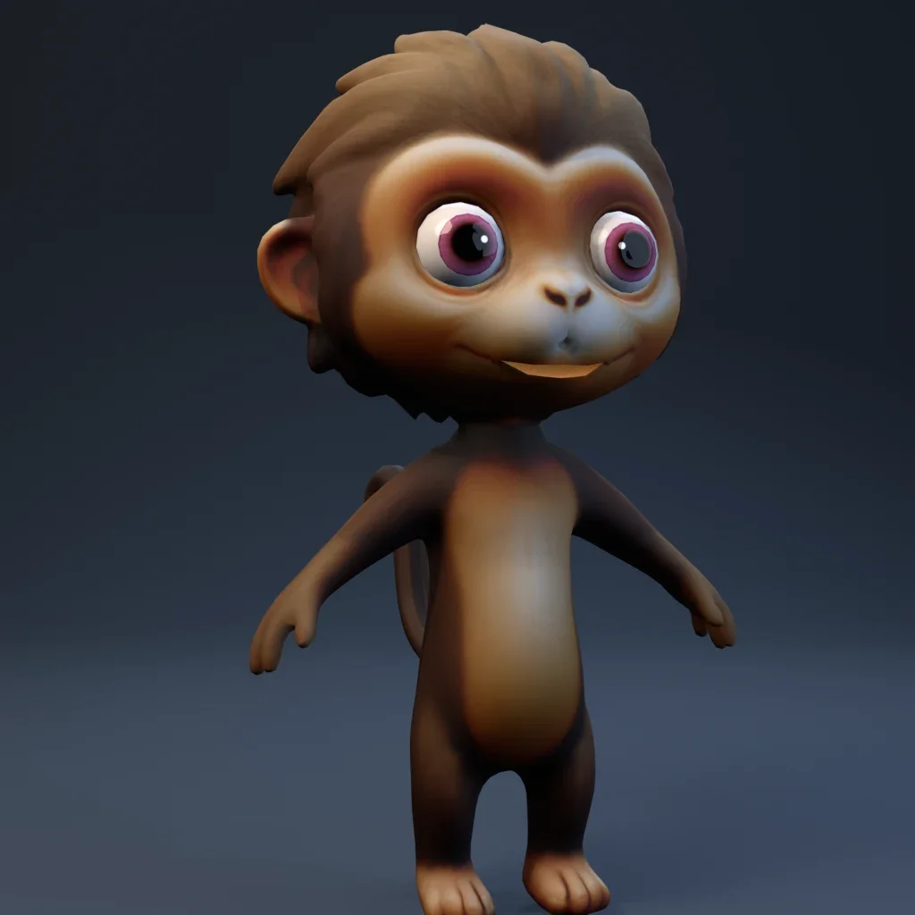 Anthro Monkey Rigged
