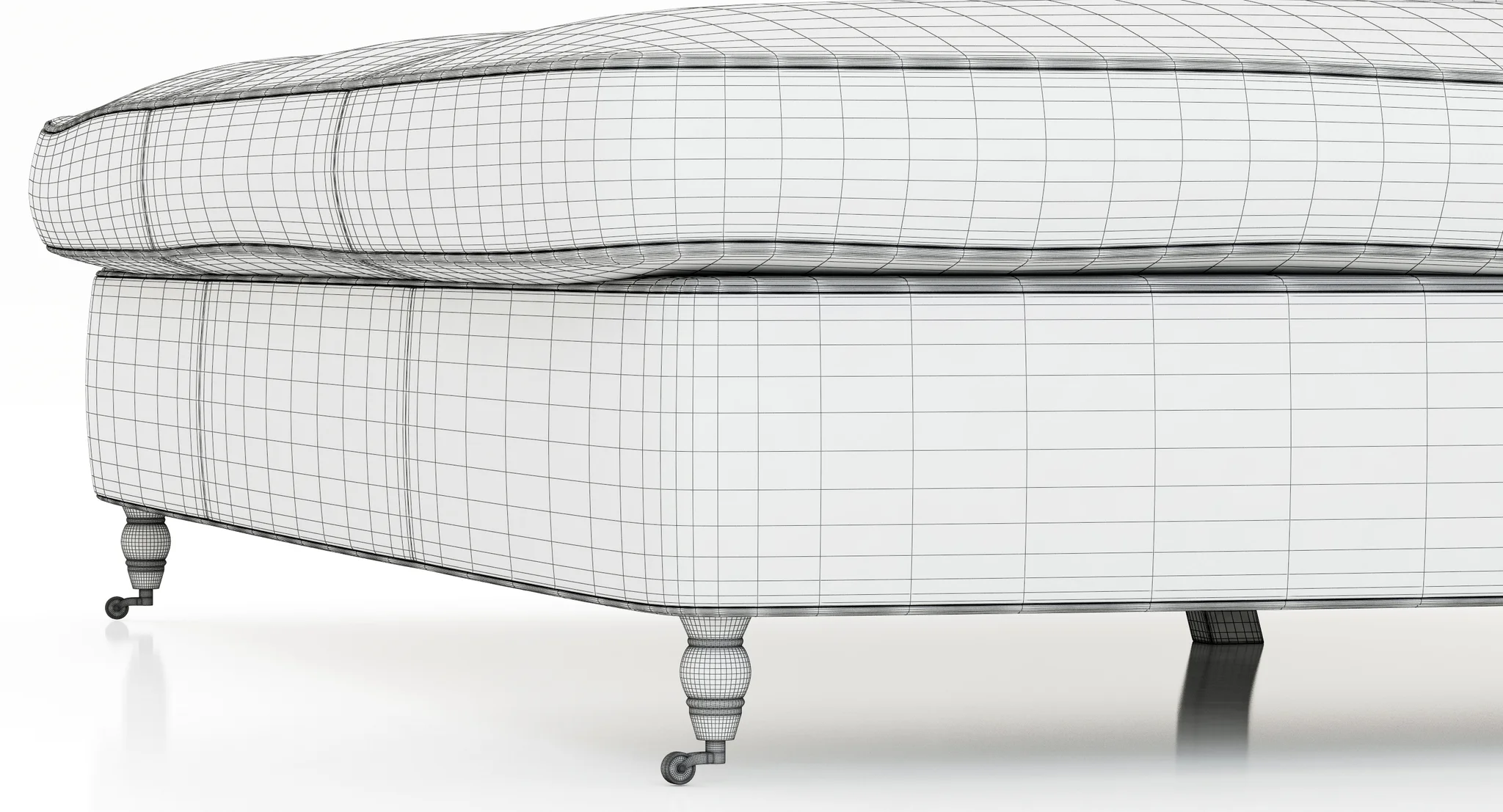 Baxter Charlotte Dormeuse Sofa — 3D model preview 1
